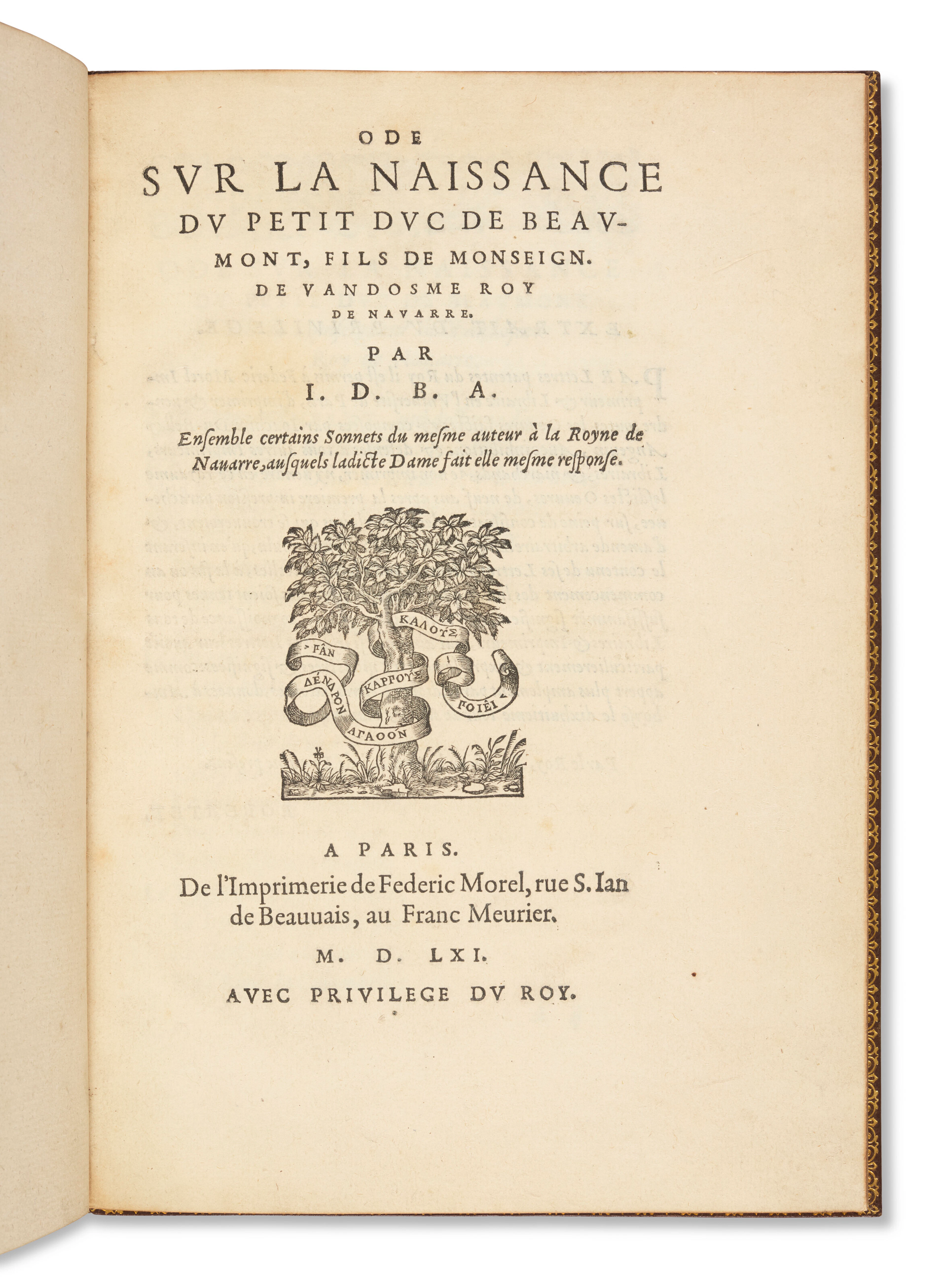 [DU BELLAY, Joachim (1522-1560)]