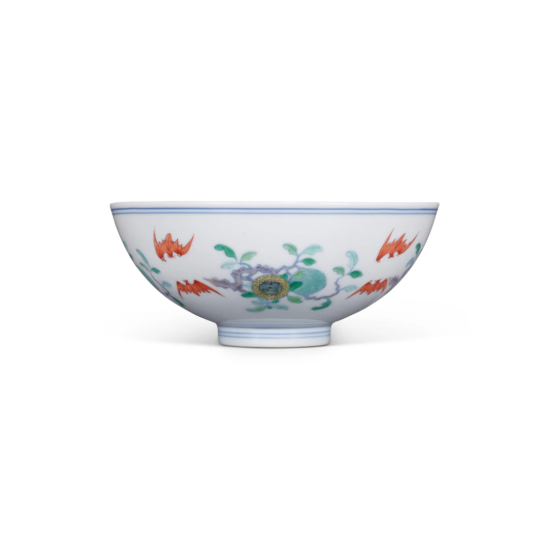 A Fine Doucai ‘ Bats and Shou ’ Bowl