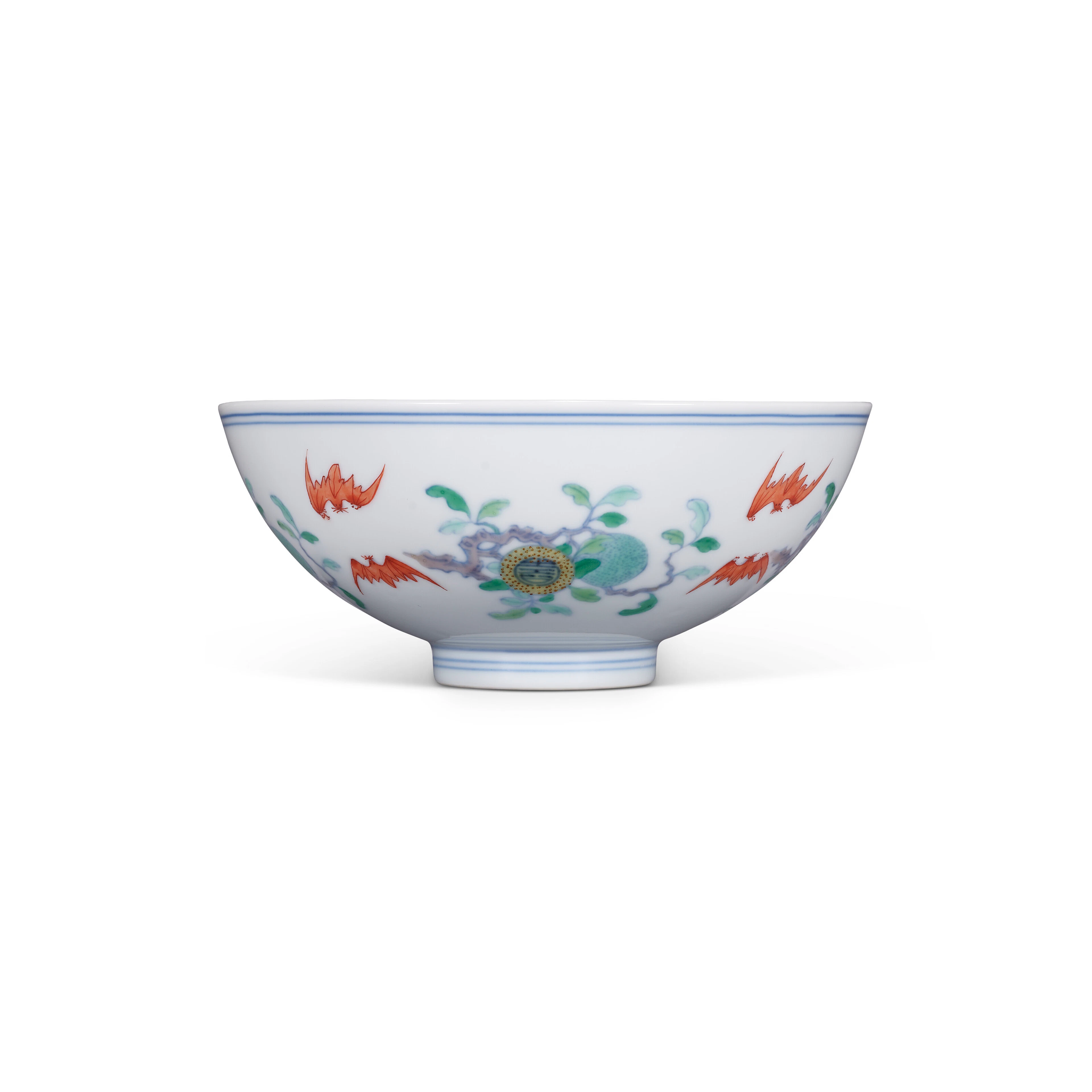 A Fine Doucai ‘ Bats and Shou ’ Bowl