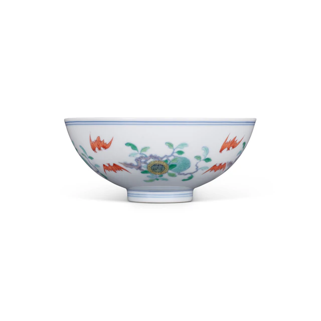 A Fine Doucai ‘ Bats and Shou ’ Bowl