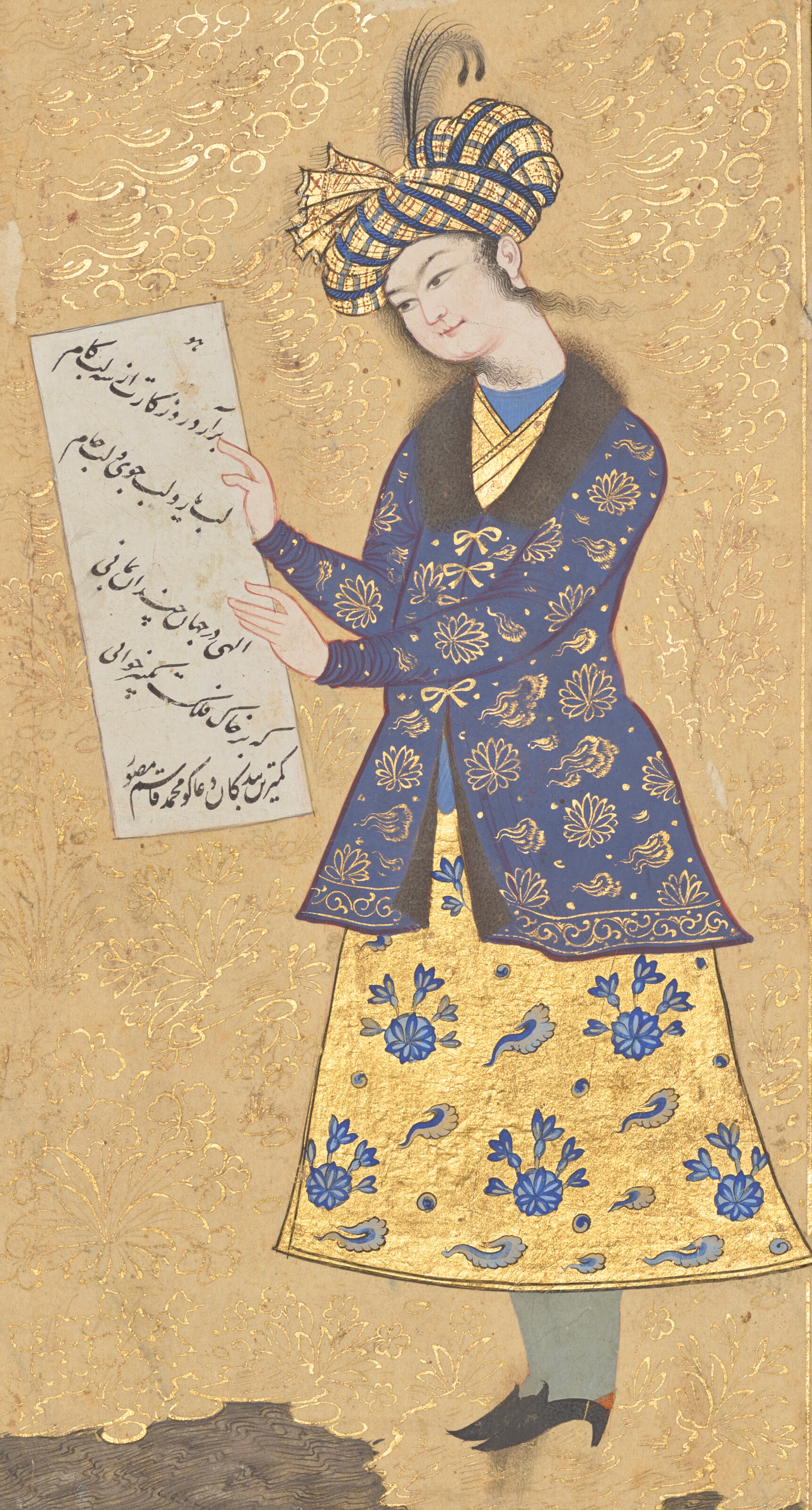 A STANDING YOUTH HOLDING A POEM, PROBABLY A SELF-PORTRAIT OF THE ARTIST