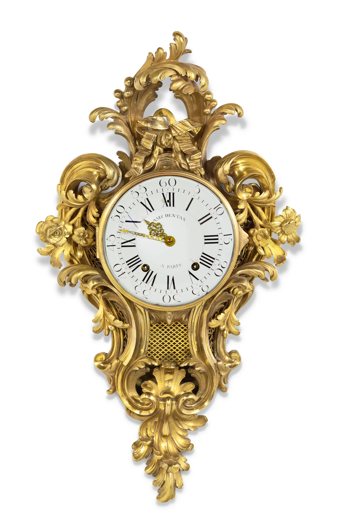 A Louis Xv Ormolu Cartel Clock