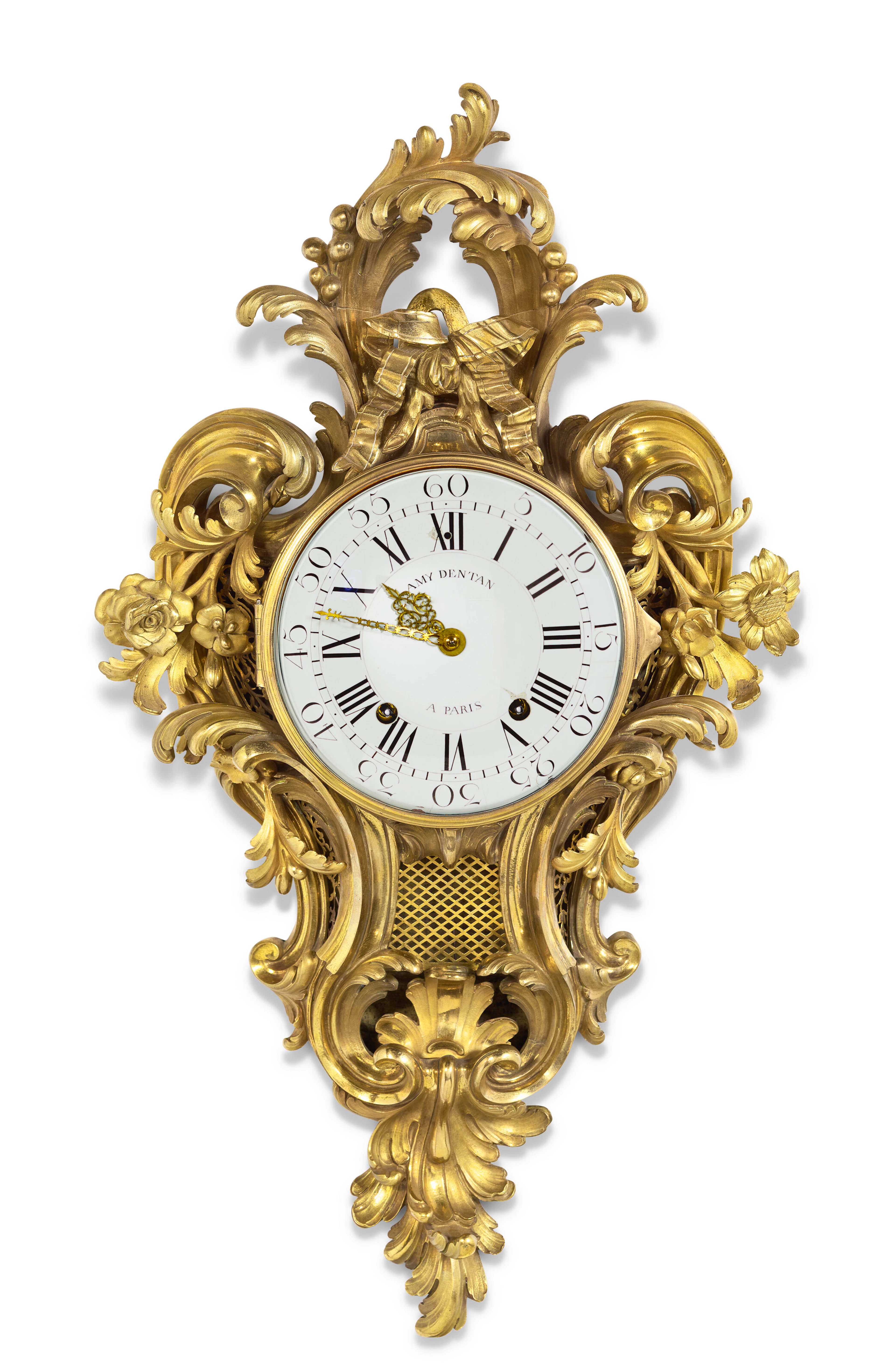 A Louis Xv Ormolu Cartel Clock