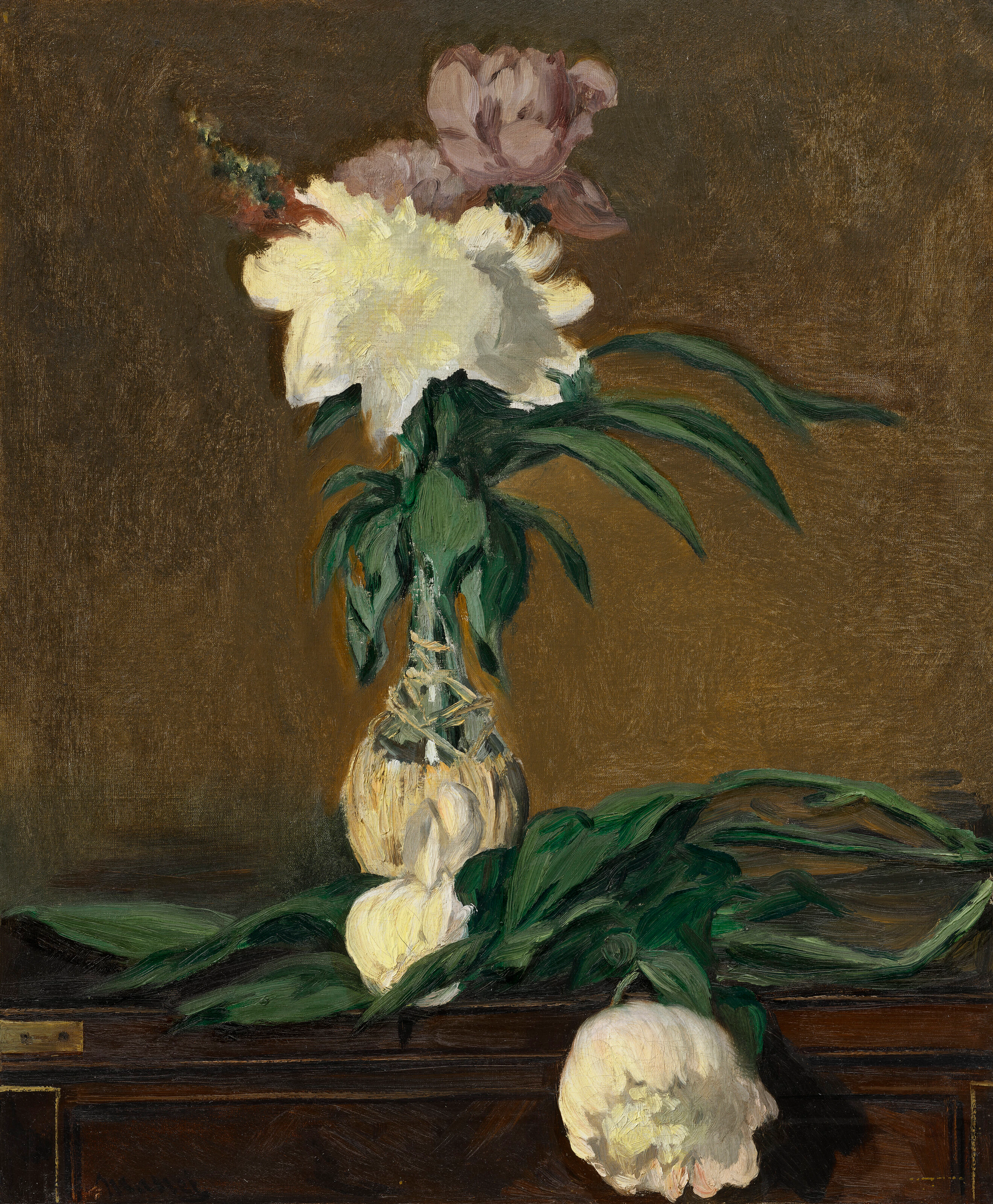 EDOUARD MANET (1832-1883) Pivoines dans une bouteille