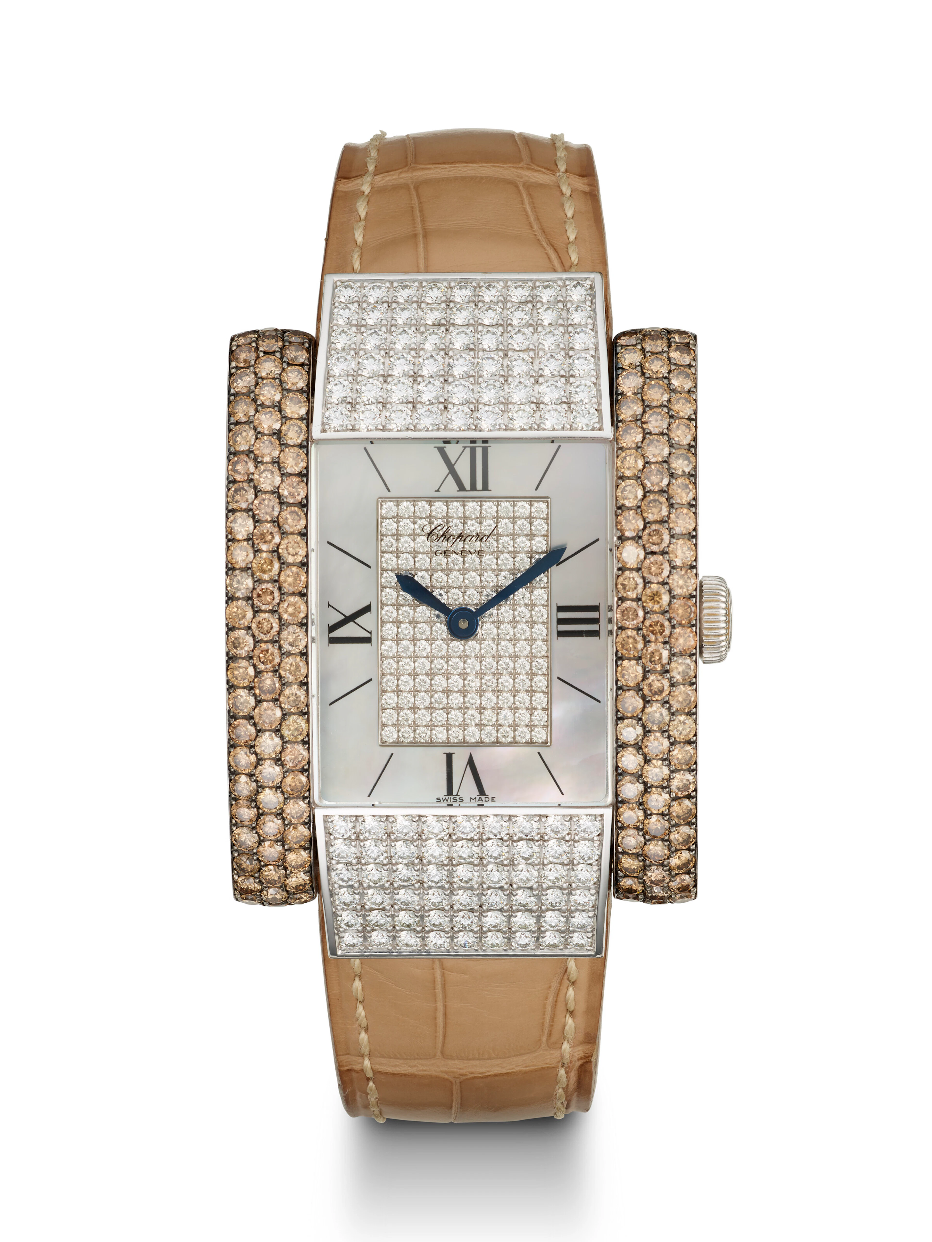 Chopard, White Gold, Diamond and Brown Diamond-Set 'La Strada', Ref.