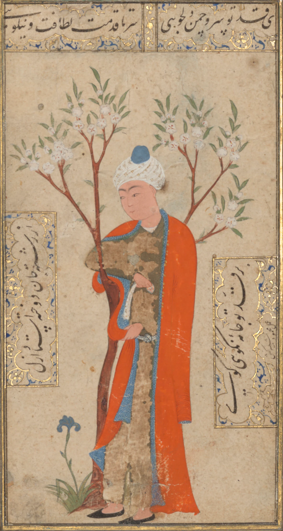 A Youth Leaning on a Tree