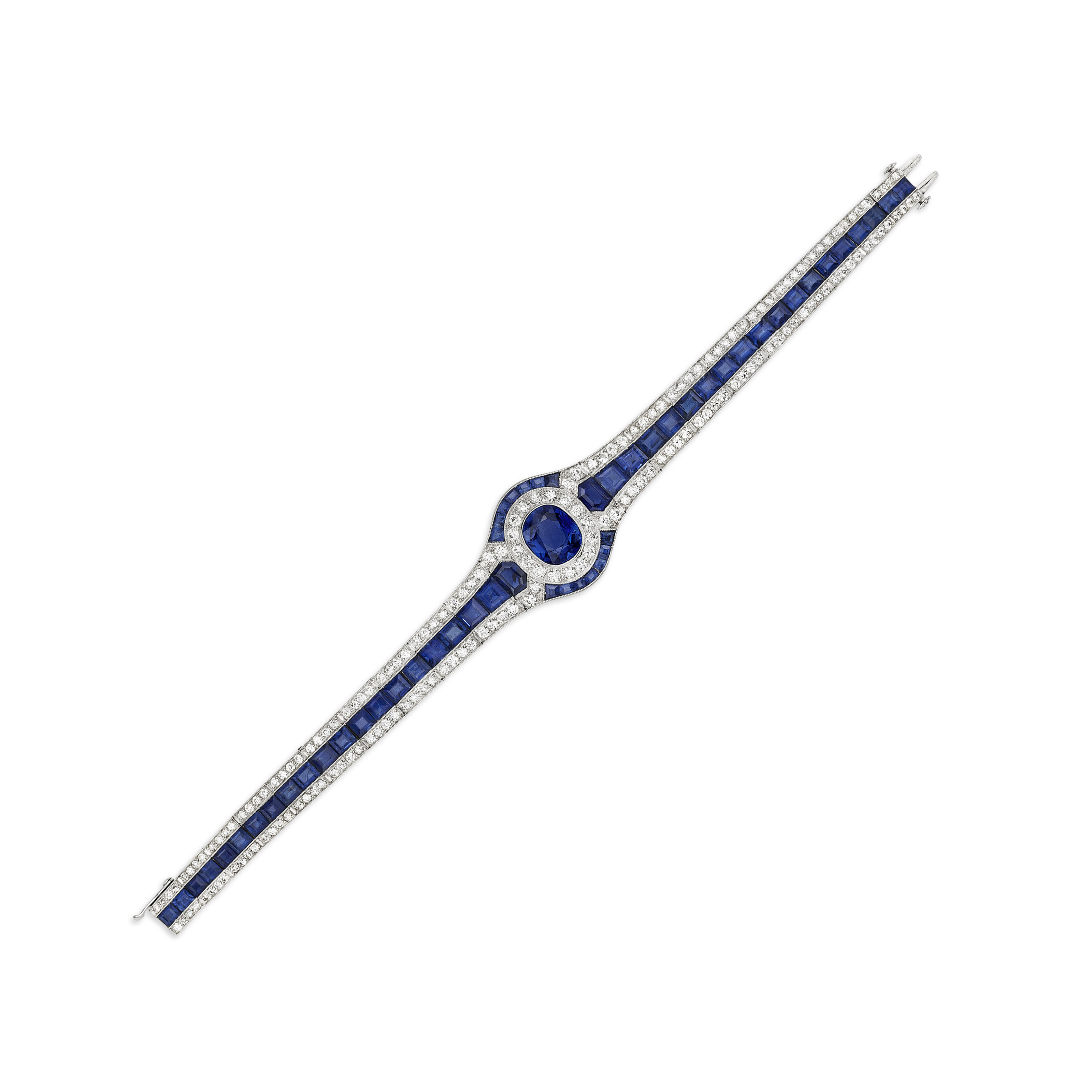 Tiffany & Co. Art Deco Sapphire and Diamond Bracelet