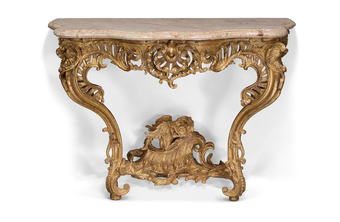 An Early Louis Xv Giltwood Console Table