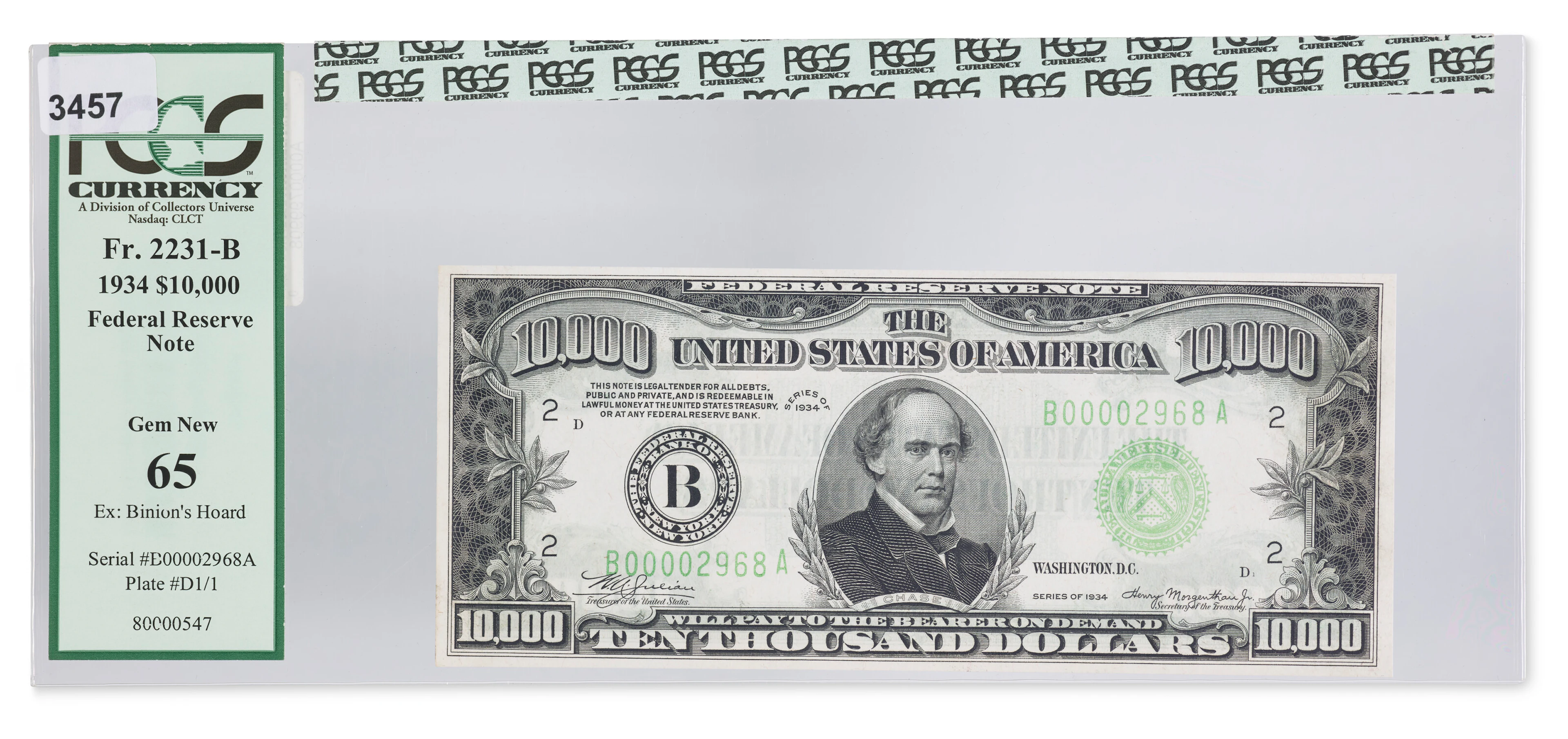 $10,000 Federal Reserve Note (Ex-Binion)