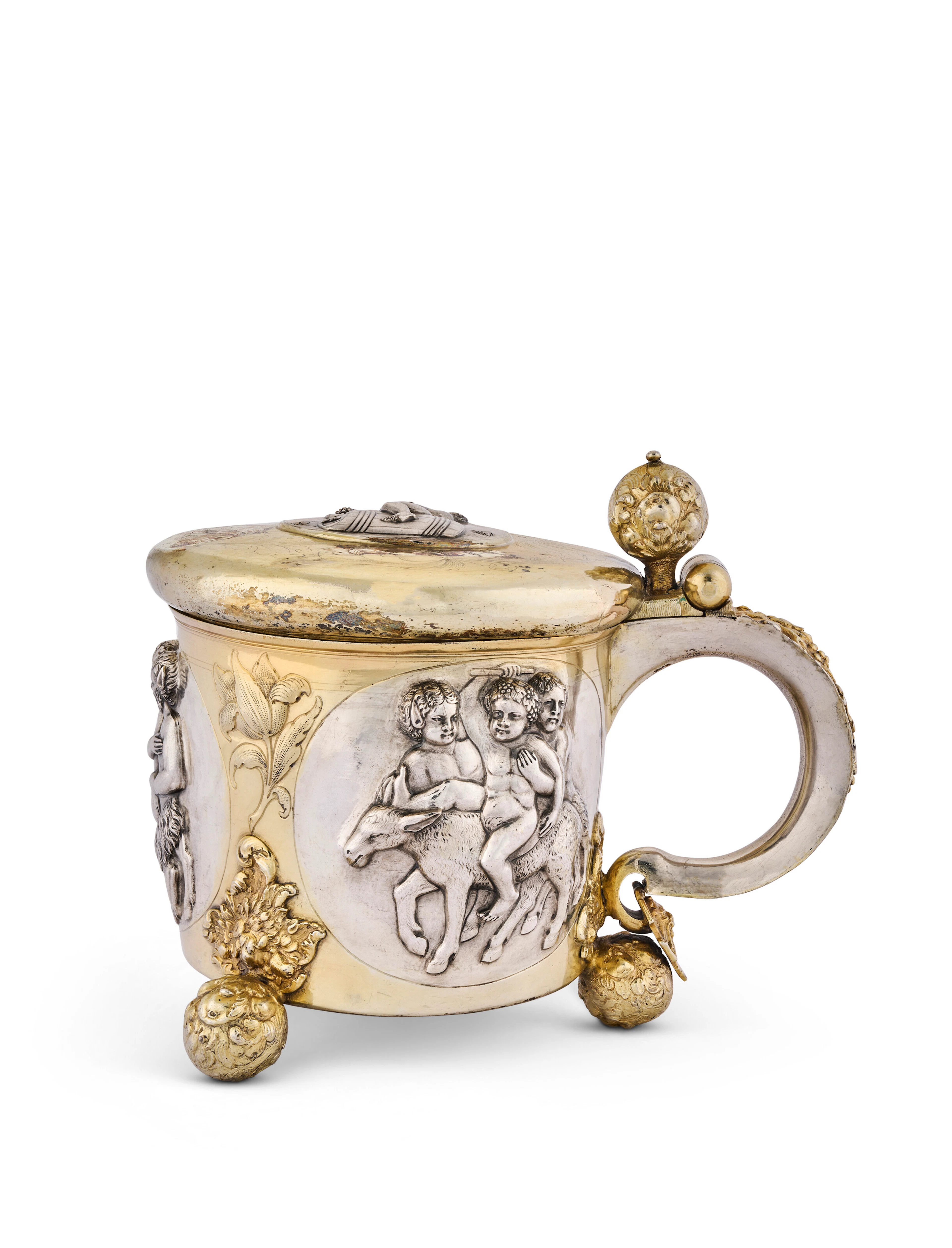Tankard En Vermeil Et Argent Suédois