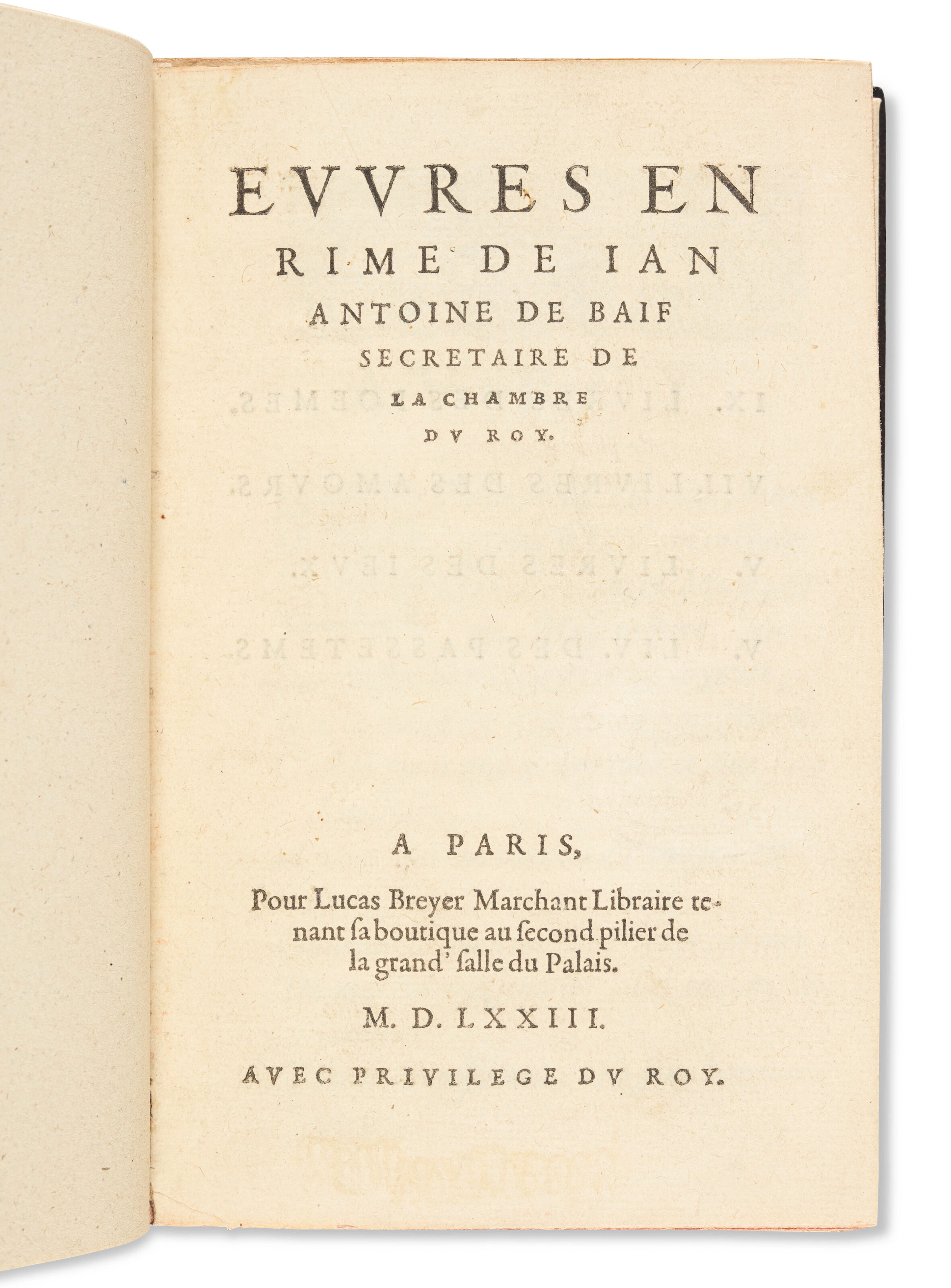 BAÏF, Jean-Antoine de (1532-1589)