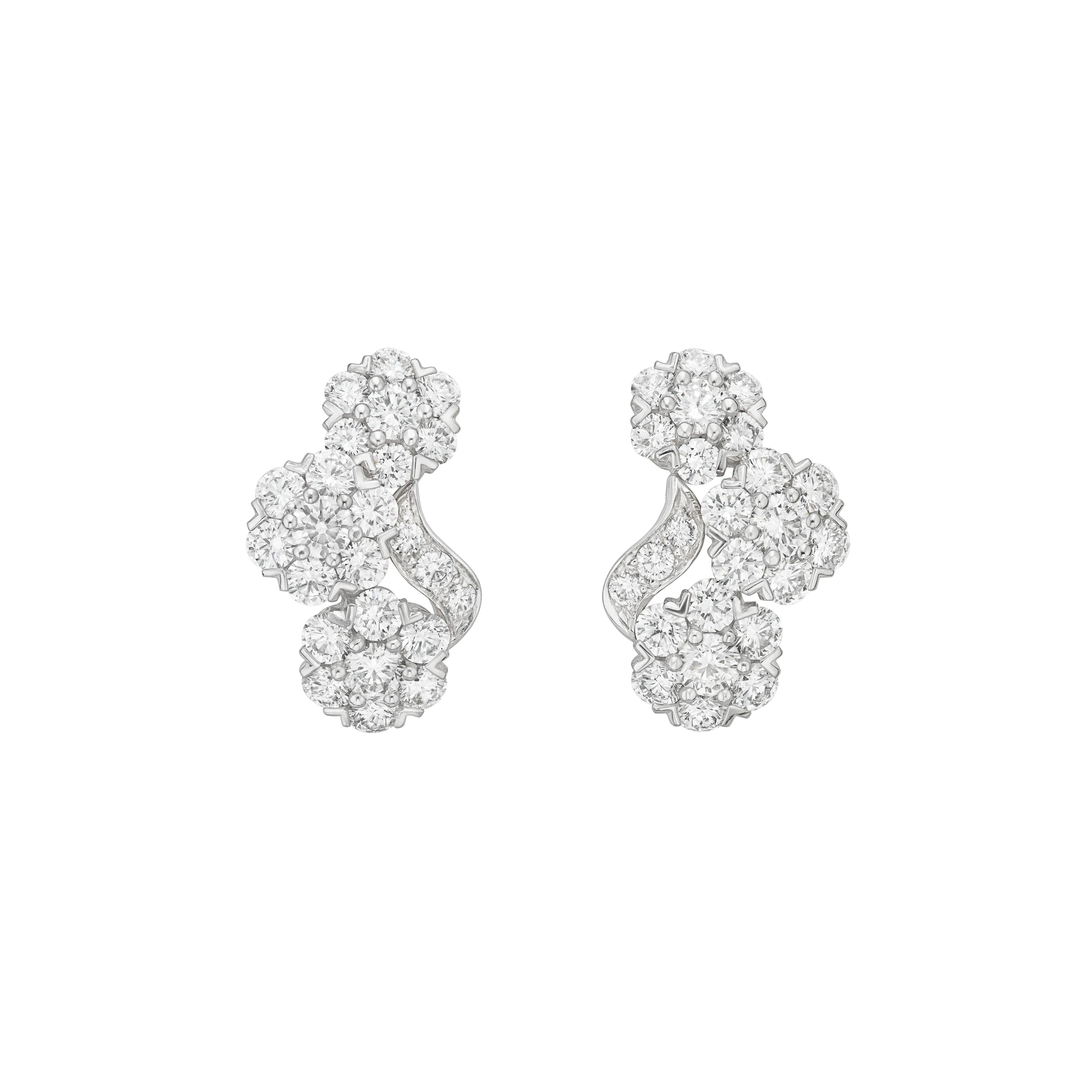 Van Cleef & Arpels Diamond 'Snowflake' Earrings
