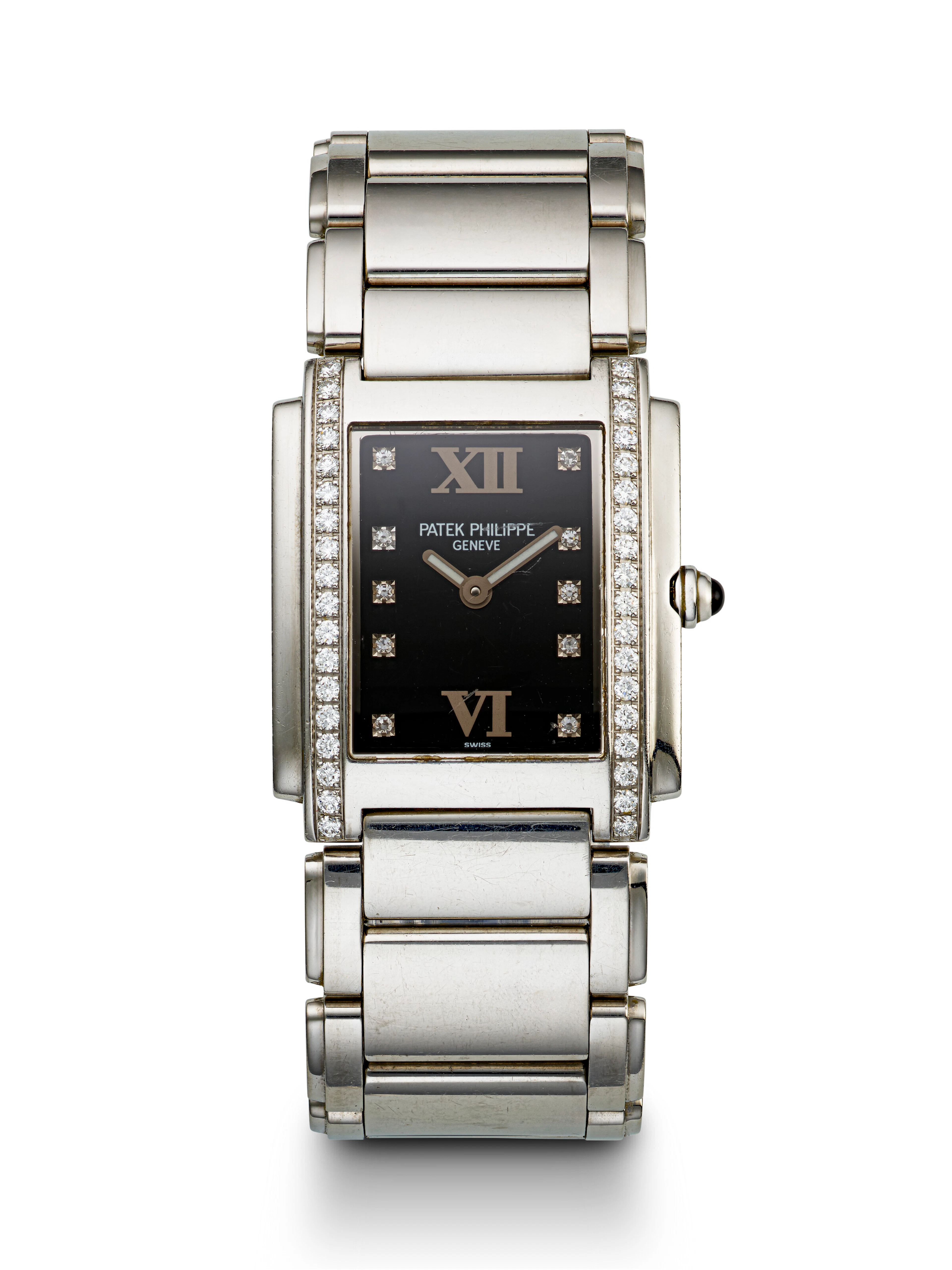 Patek Philippe, Stainless Steel and Diamond-Set 'Twenty~4', Ref. 4910/10A-010