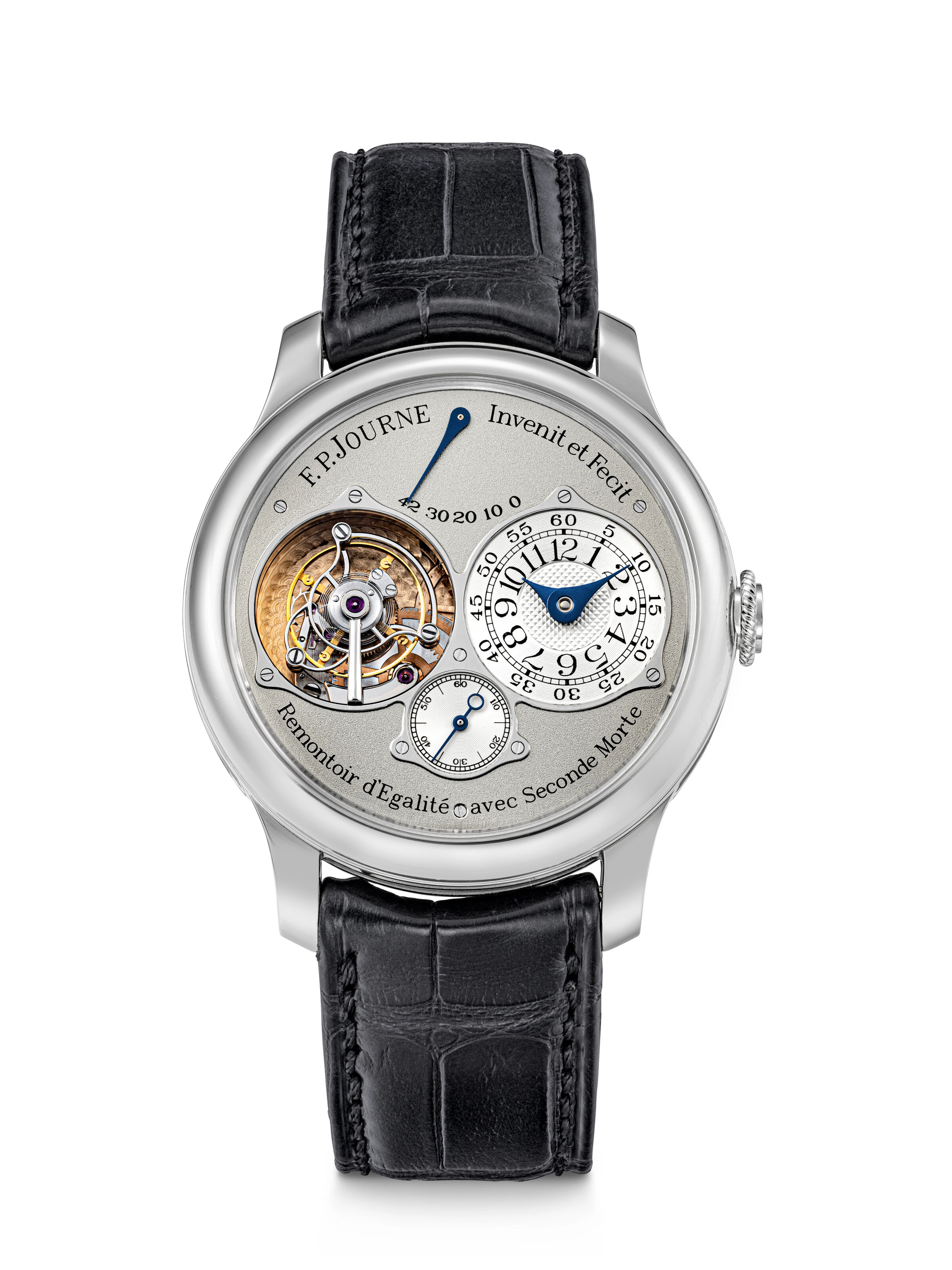 F.P. JOURNE. A VERY RARE AND IMPRESSIVE PLATINUM TOURBILLON WRISTWATCH