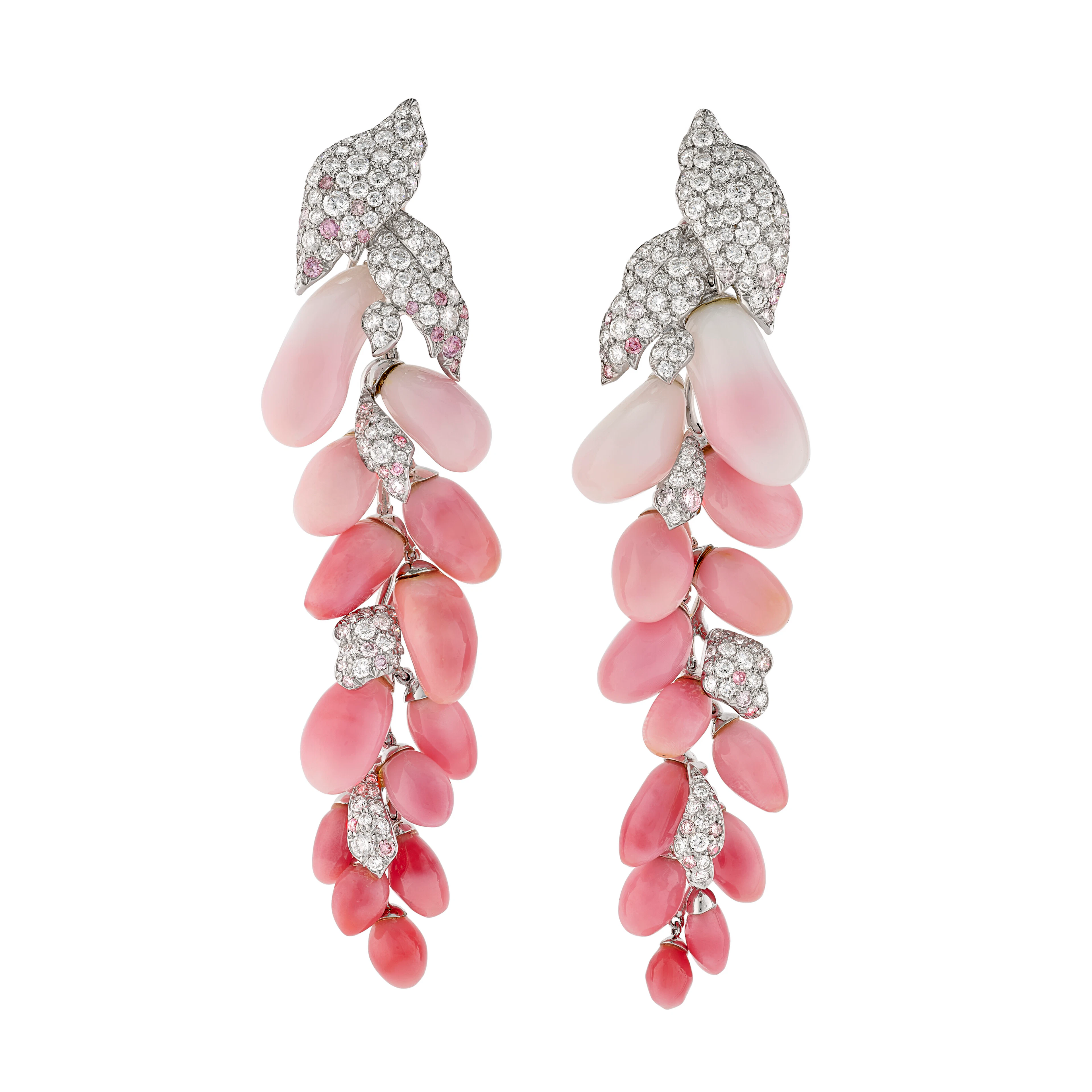Chopard Pair of Conch Pearl, Coloured Diamond and Diamond Earrings