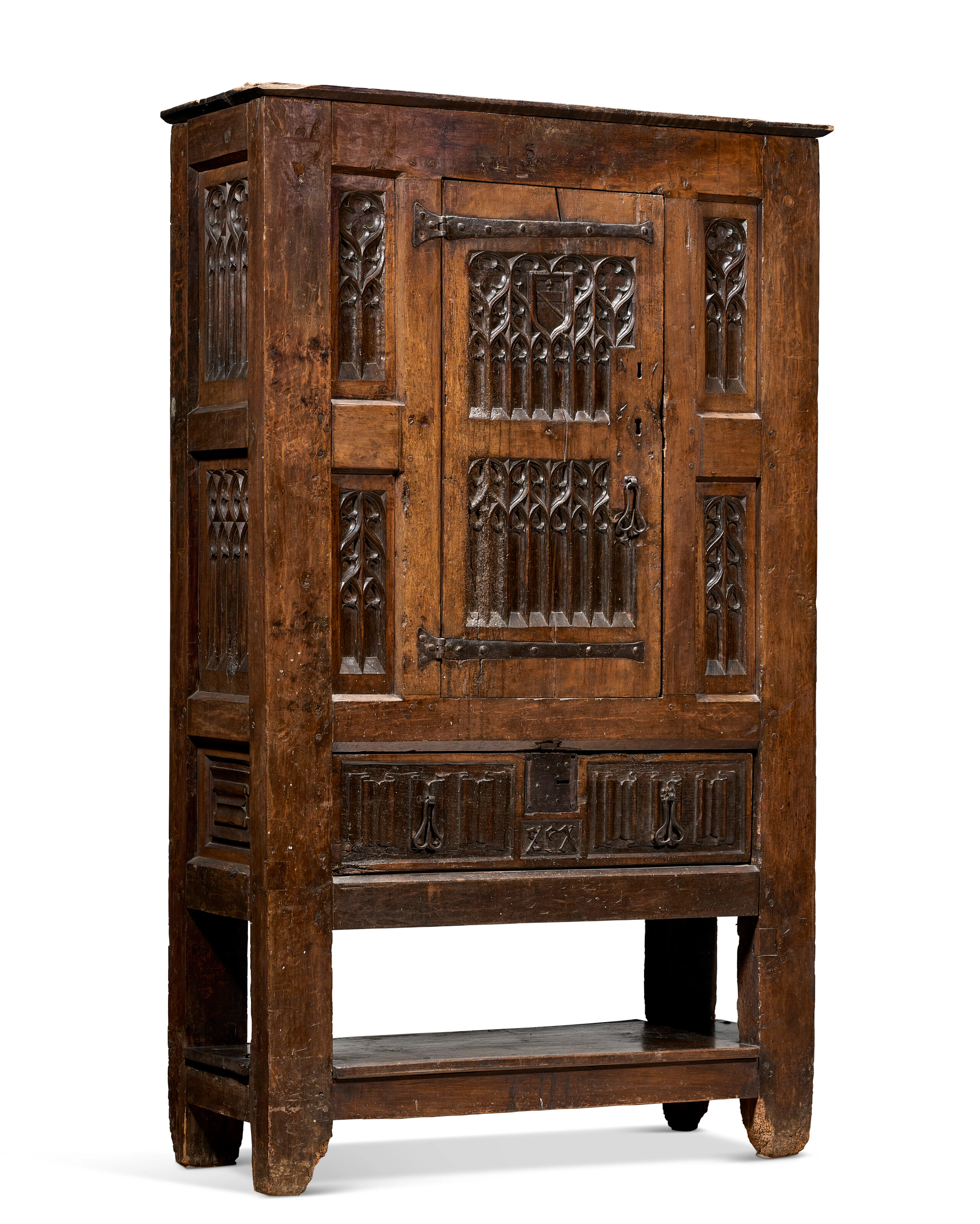 A Gothic Walnut Cabinet