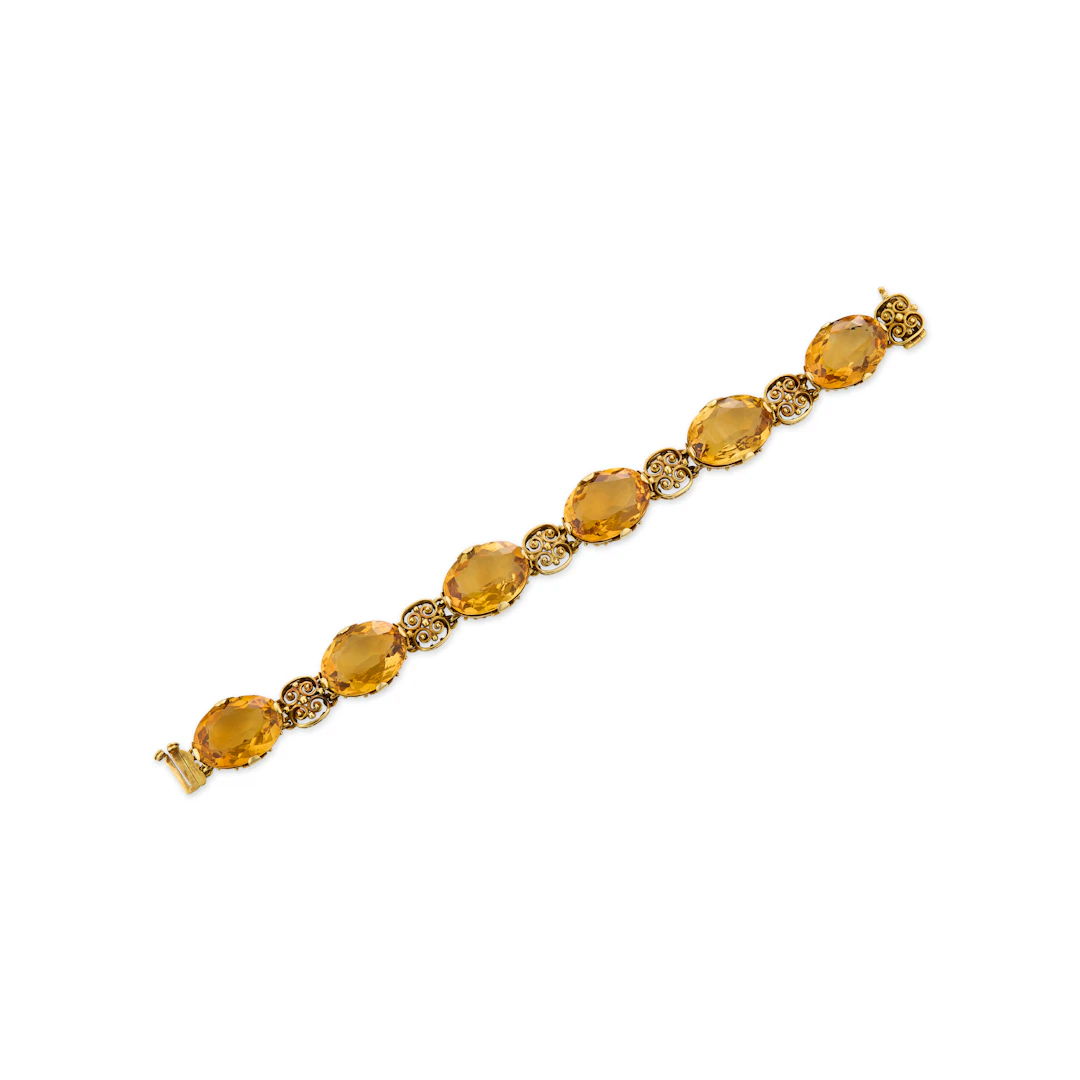 Tiffany & Co., Louis Comfort Tiffany Antique Citrine Bracelet