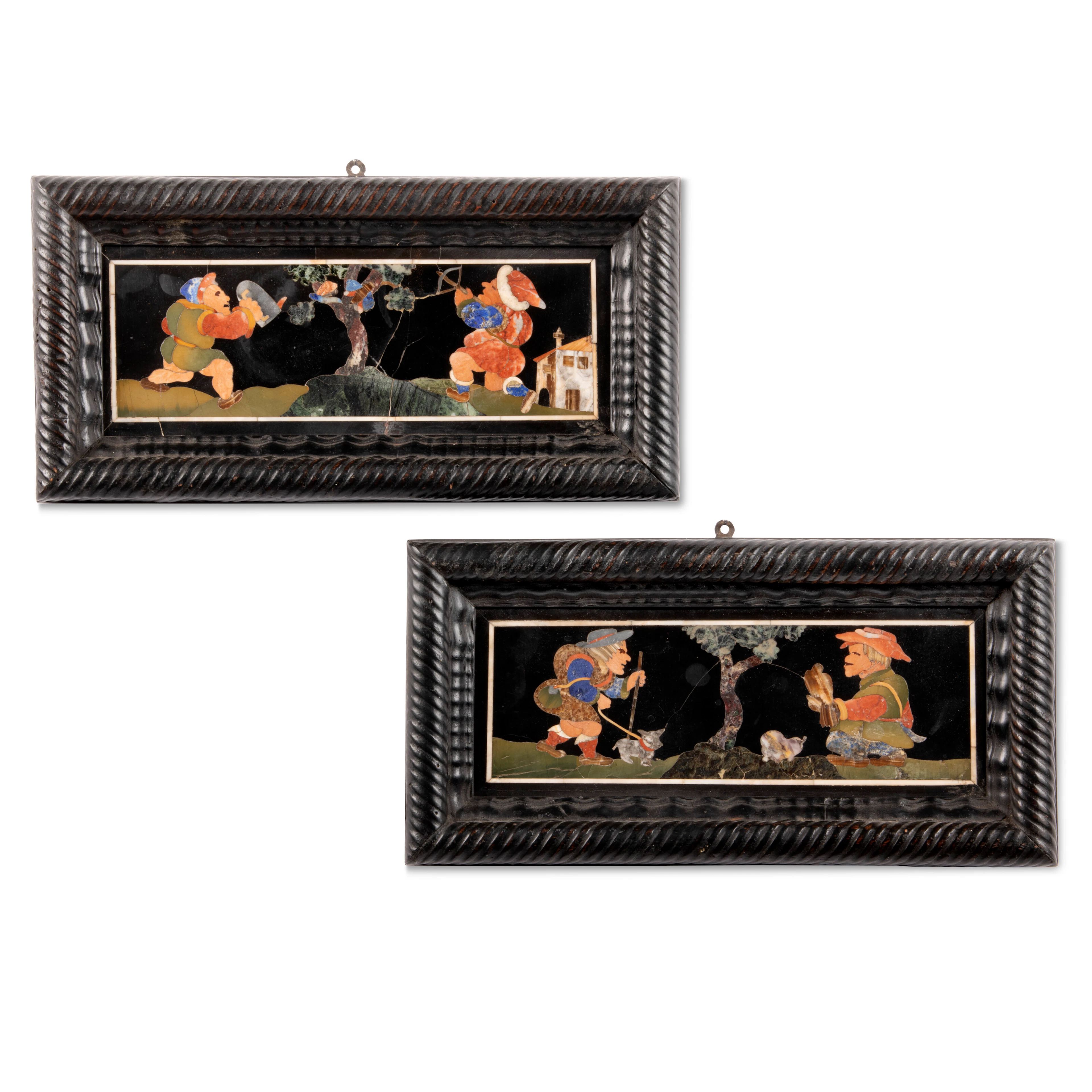 A Pair of Italian Pietra Dura Plaques