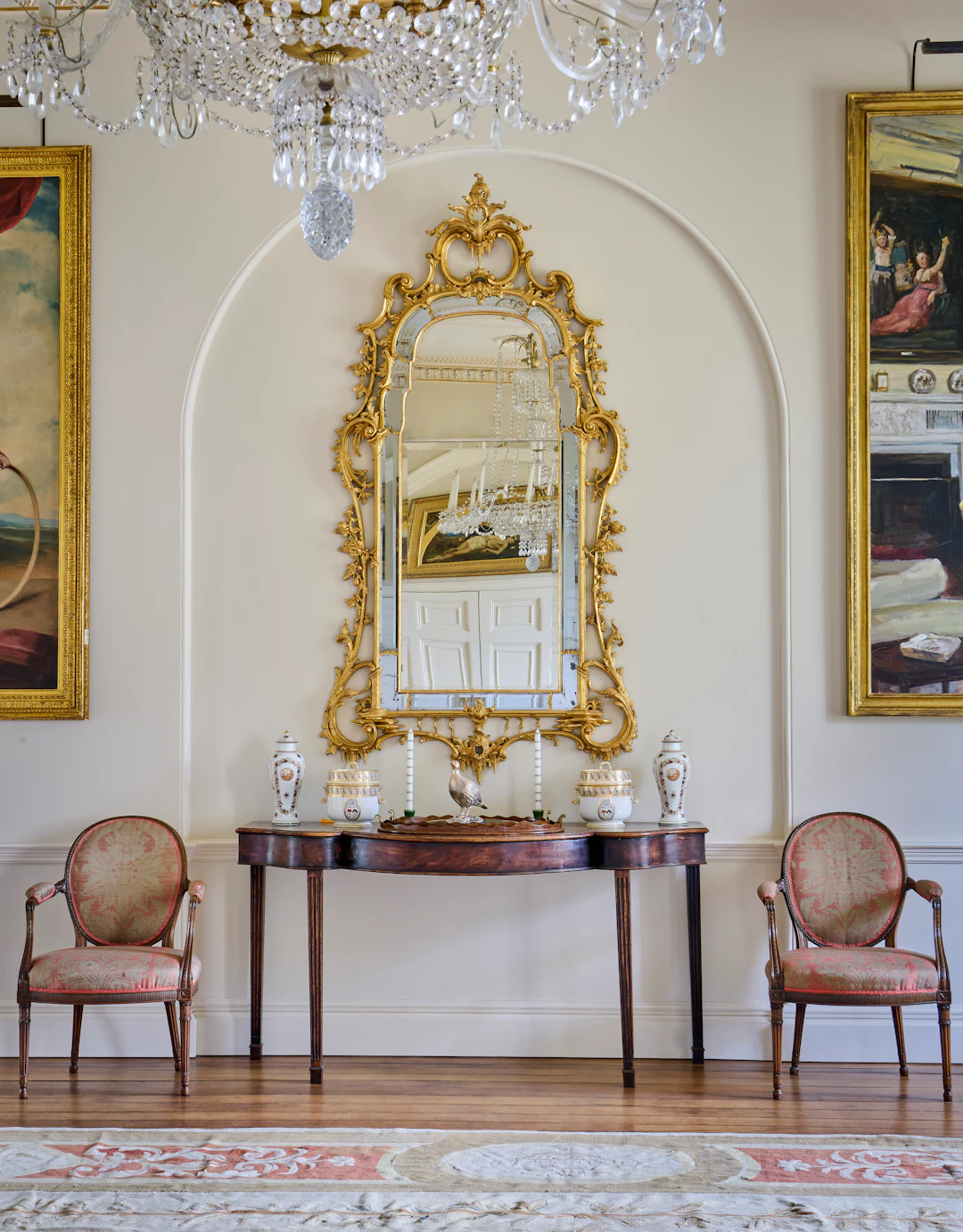A Queen Anne Pier Glass with a George Iii Giltwood Border