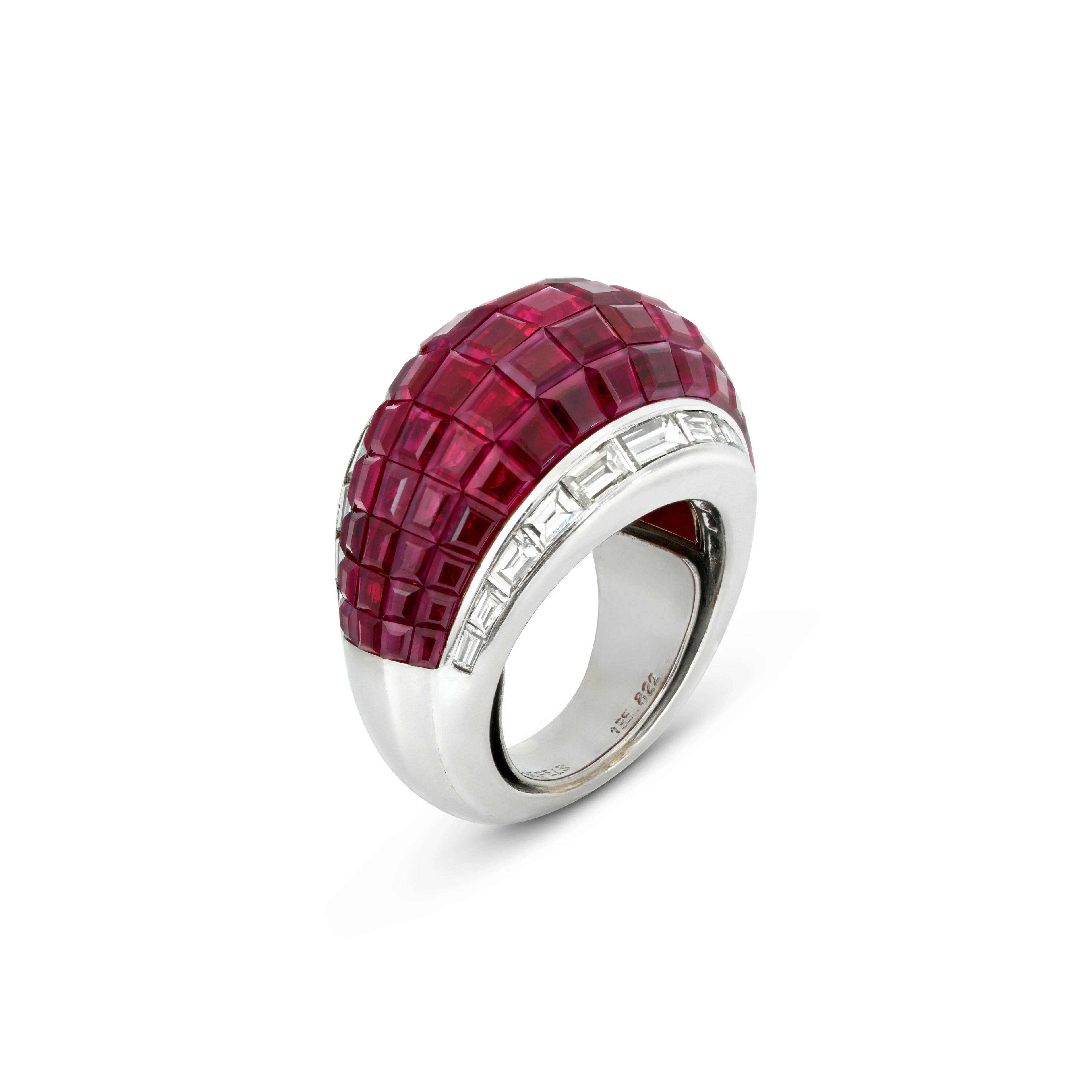 Van Cleef & Arpels Ruby and Diamond 'Nouveau Lampion' Mystery-Set Ring