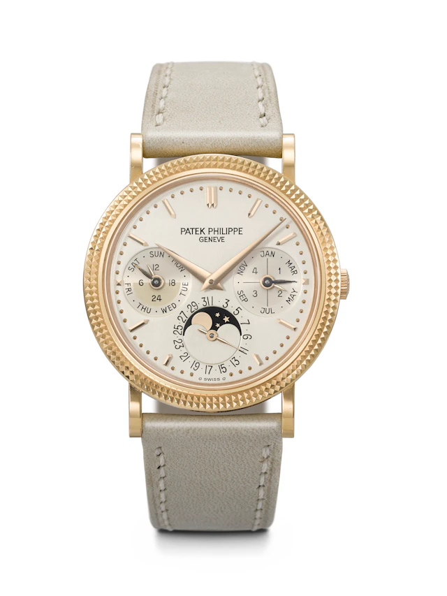 Patek Philippe. An Elegant 18K Pink Gold Automatic Perpetual Calendar