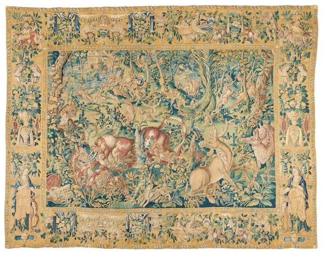 A Flemish Game Park Tapestry