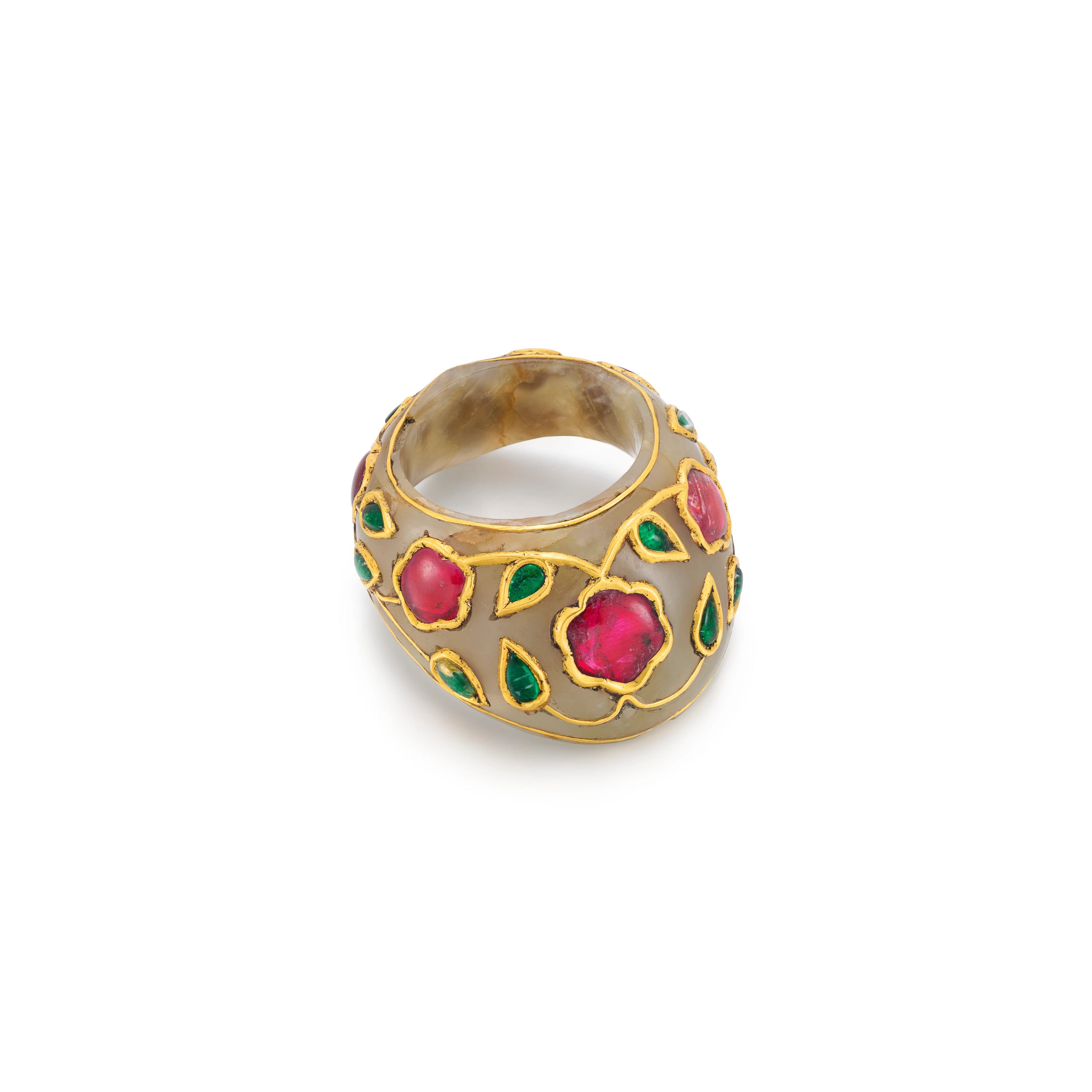 A Gem-Set White Jade Archer’s Ring