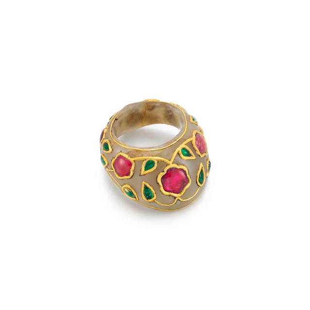 A Gem-Set White Jade Archer’s Ring