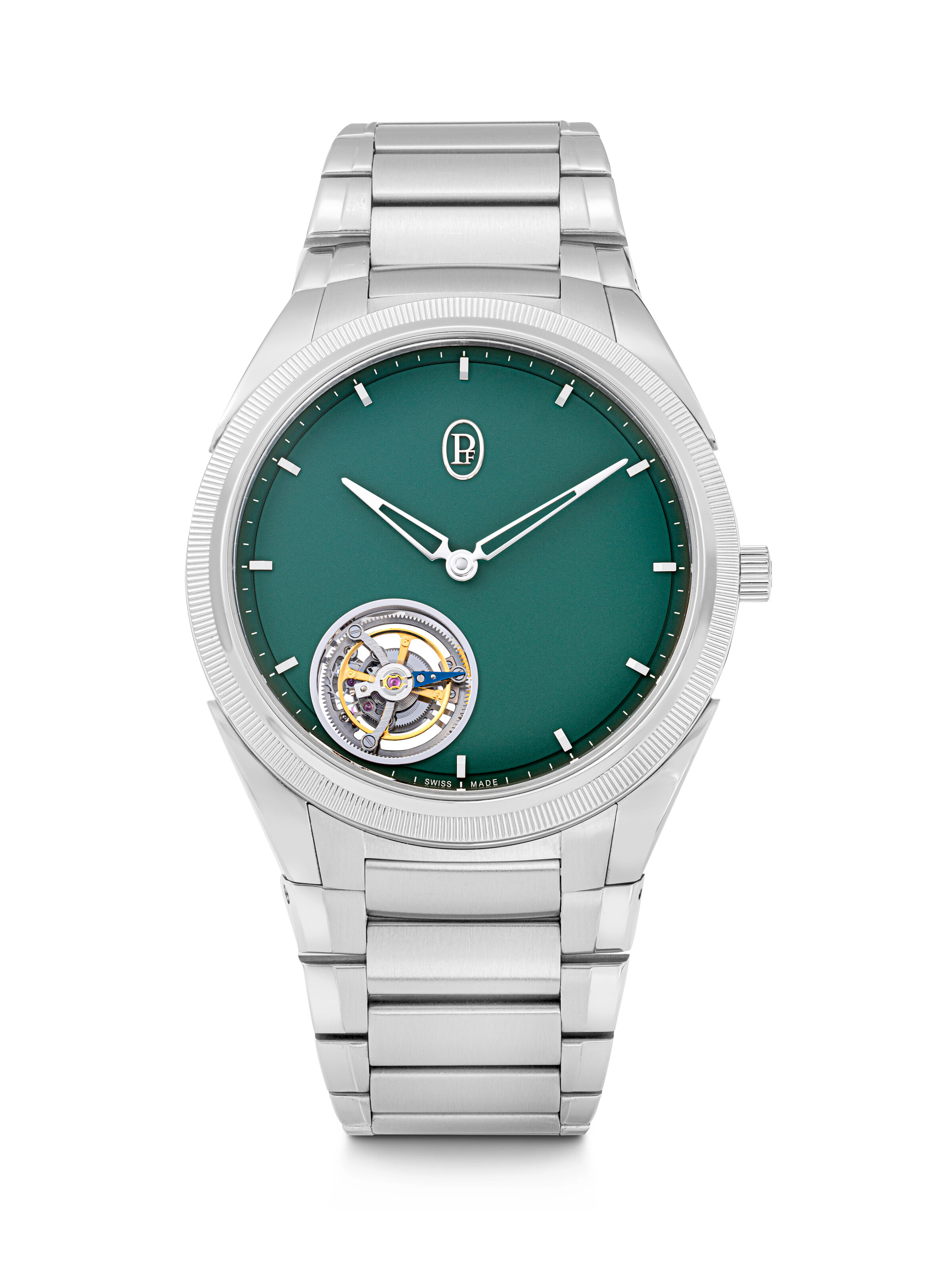 PARMIGIANI FLEURIER. A RARE STAINLESS STEEL LIMITED EDITION AUTOMATIC