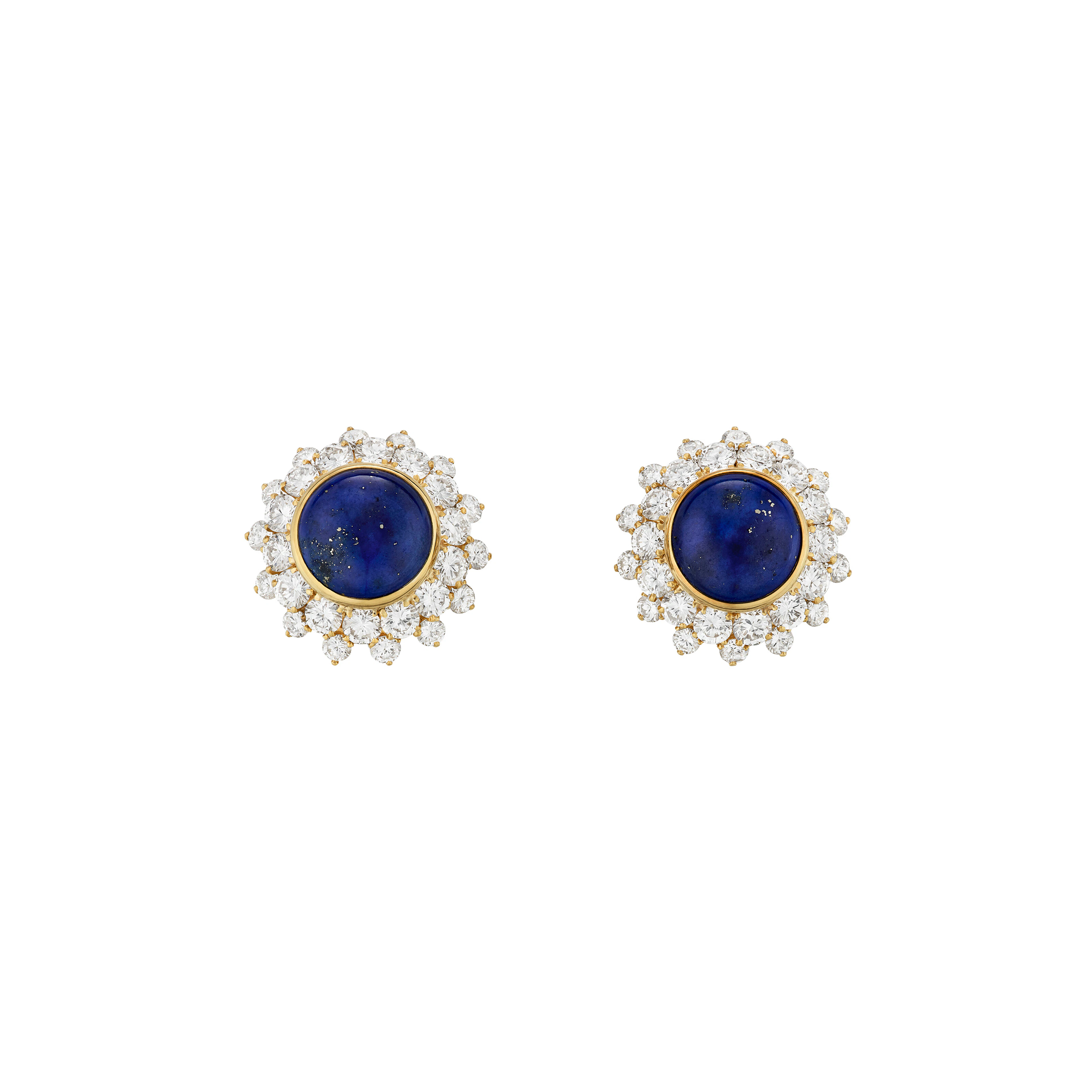 Bulgari Lapis Lazuli and Diamond Earrings