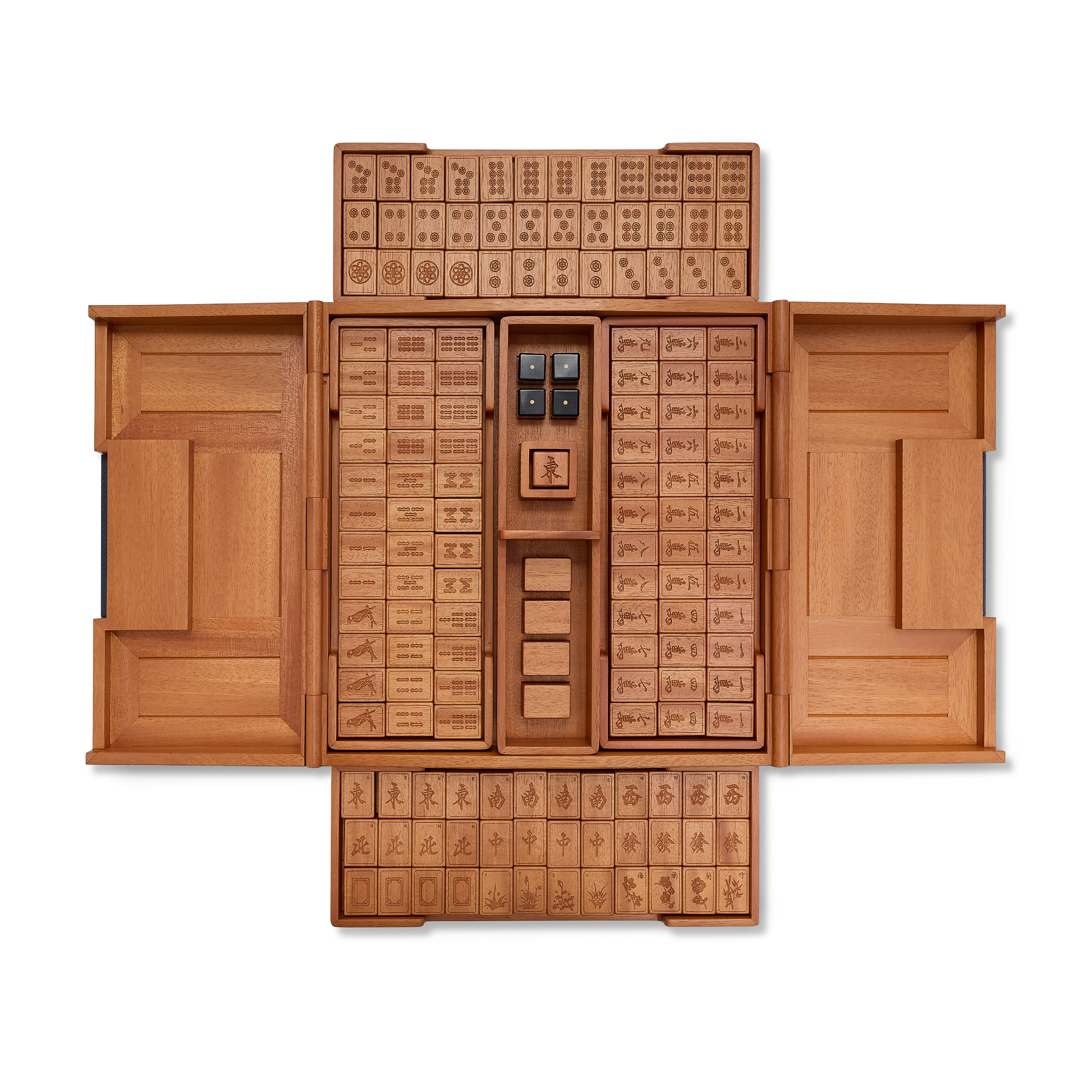 A Fauve Taurillion H & Evercalf Leather, Mahogany & Cassia Wood Macao