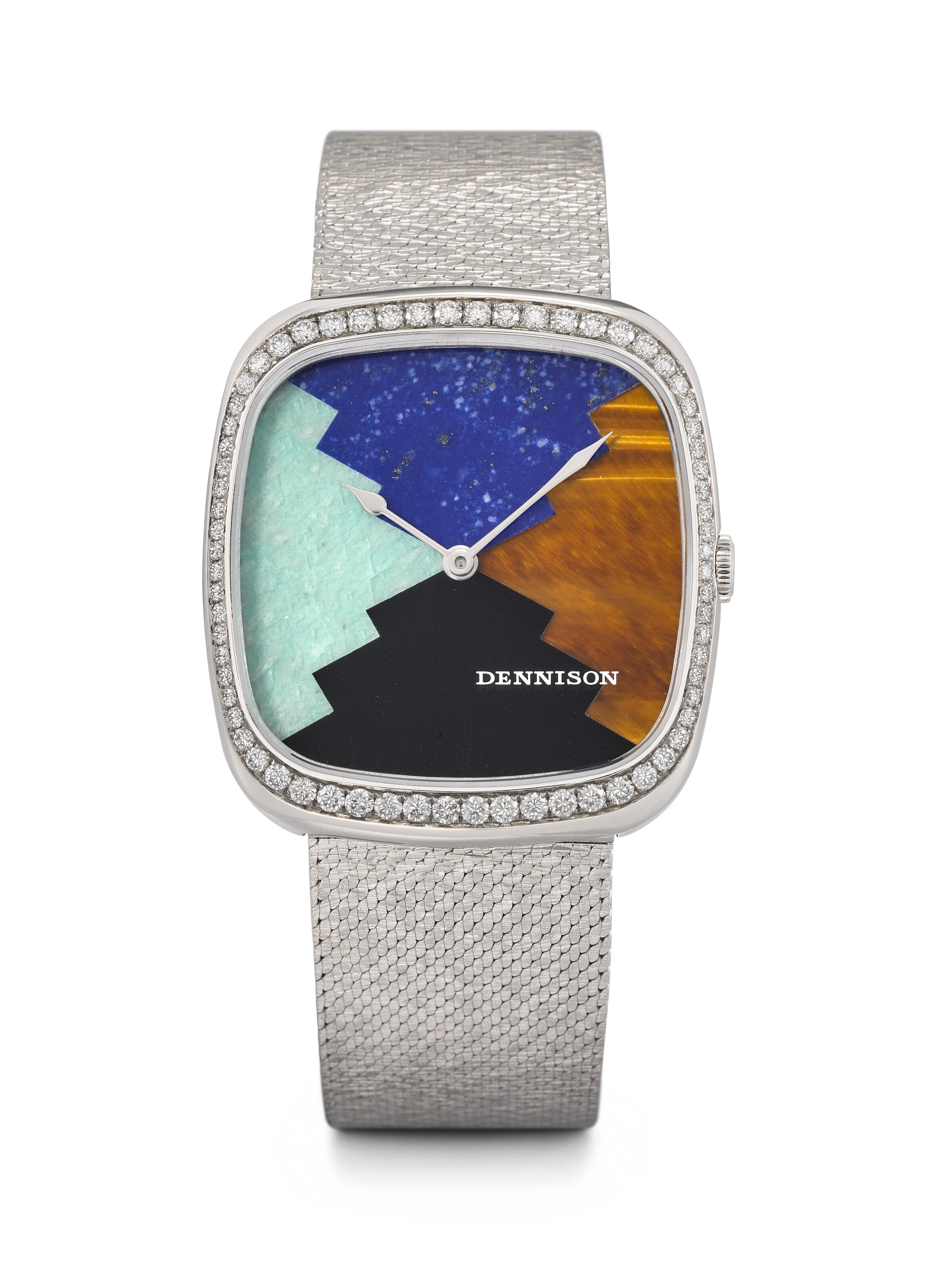 Dennison. A Unique and Eye-Catching Stainless Steel and Diamond-Set