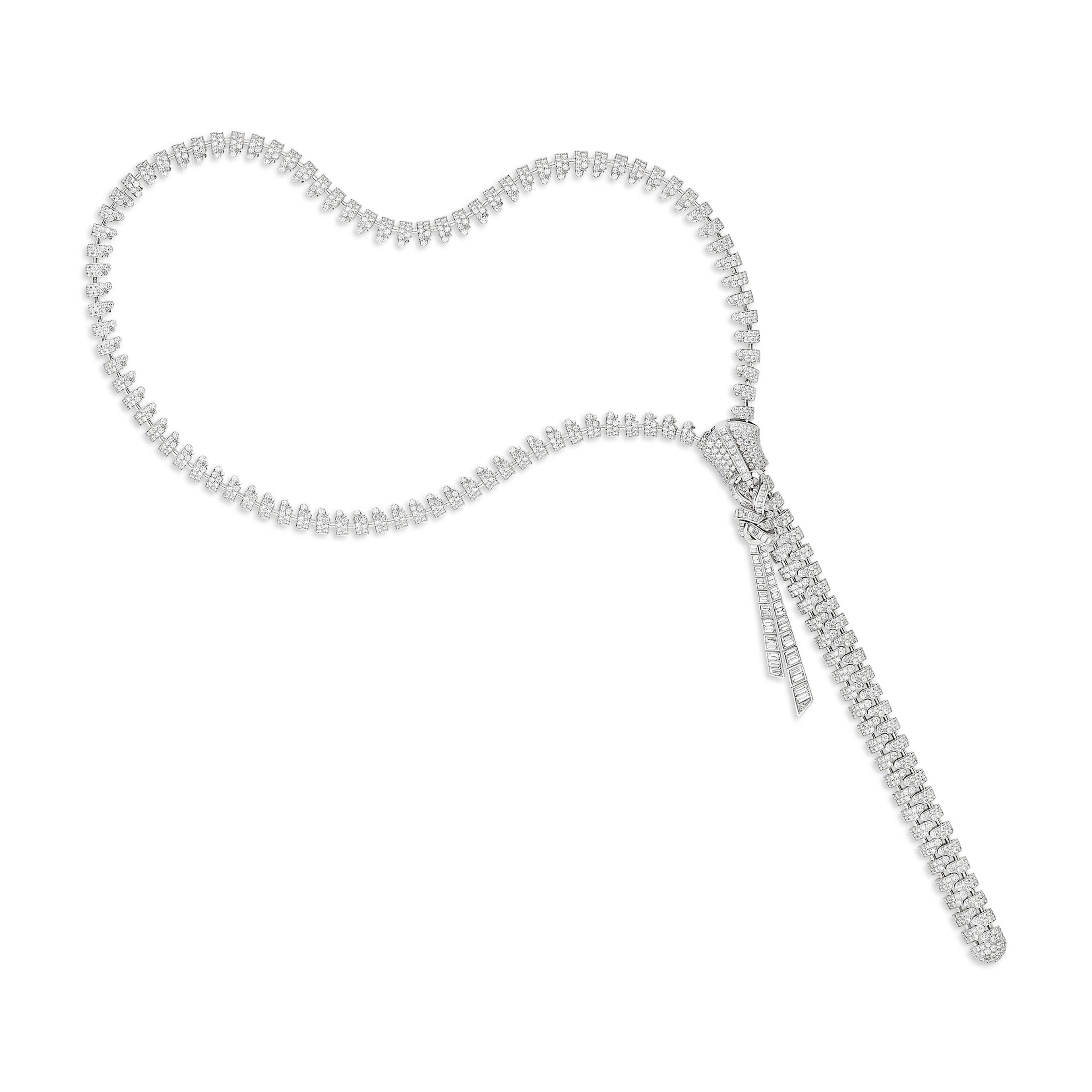 VAN CLEEF & ARPELS DIAMOND 'ZIP' NECKLACE