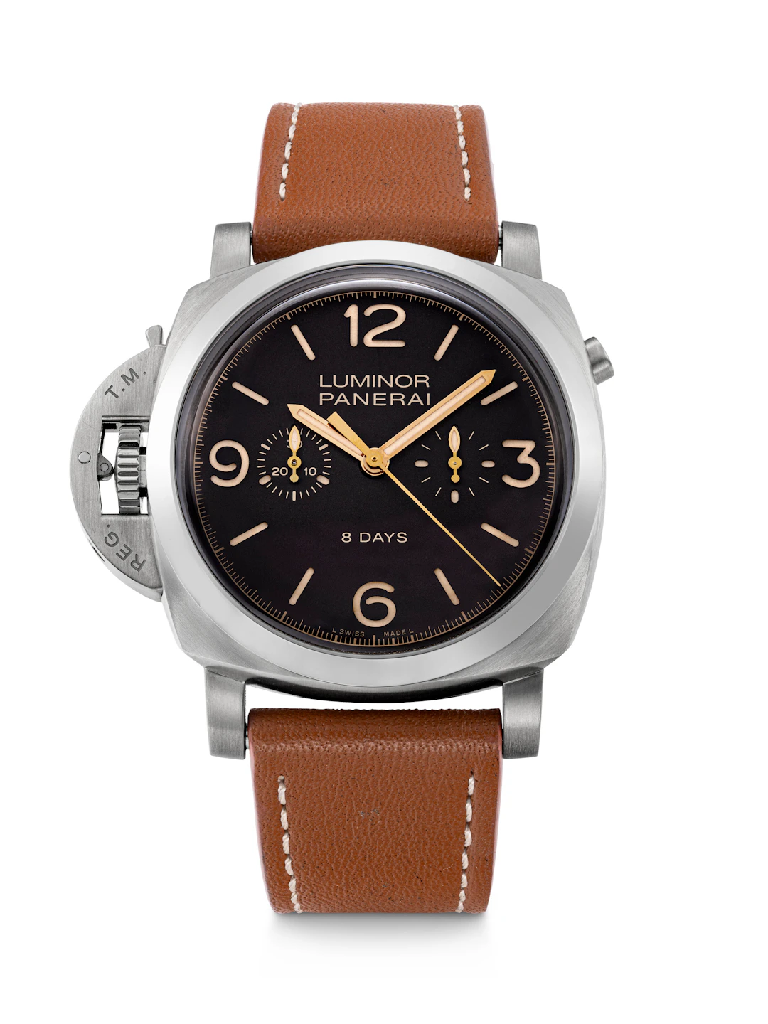 Panerai, Luminor 1950 Chrono Monopulsante Left-Handed 8 Days Titanio