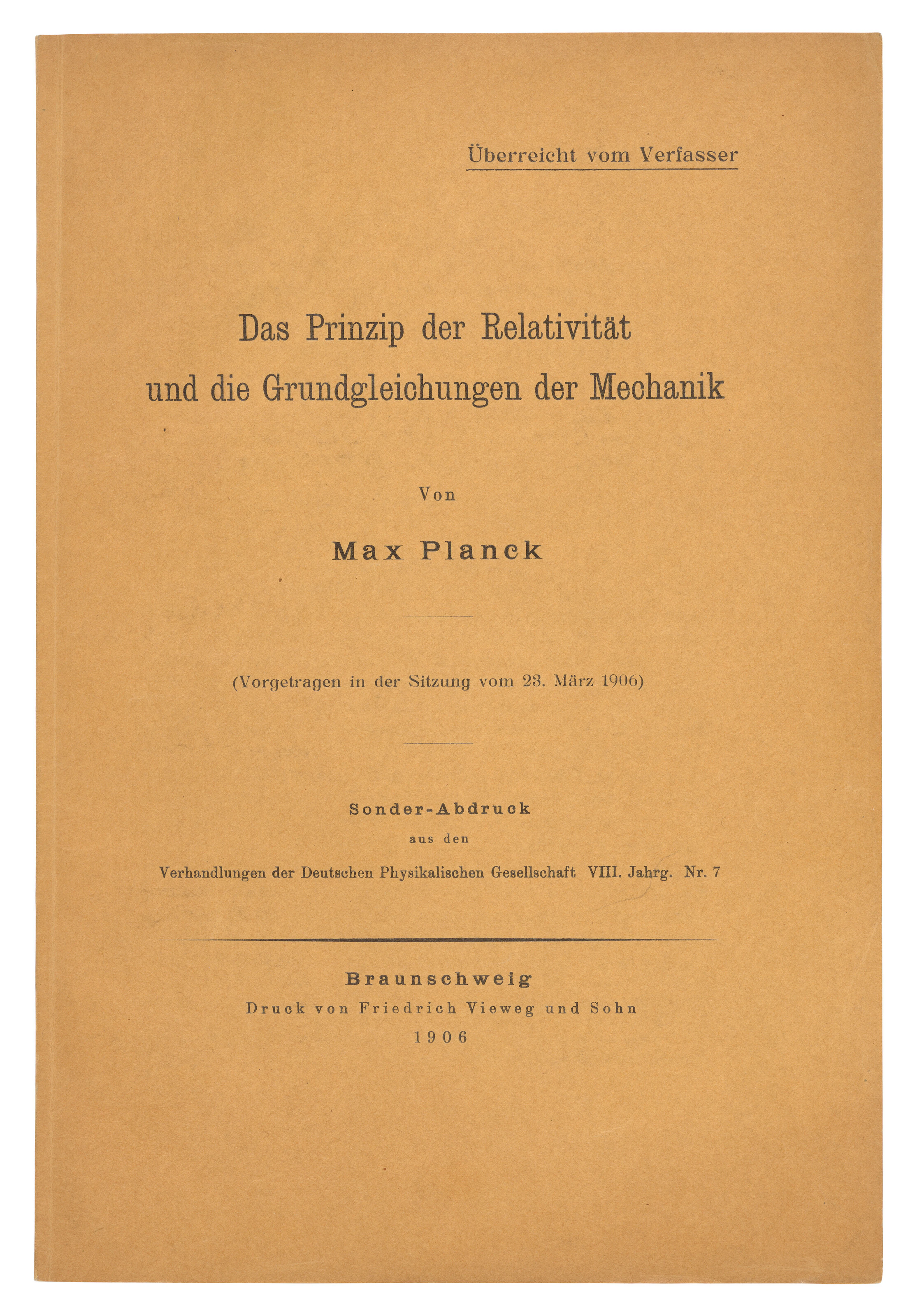 PLANCK, Max (1858-1947)