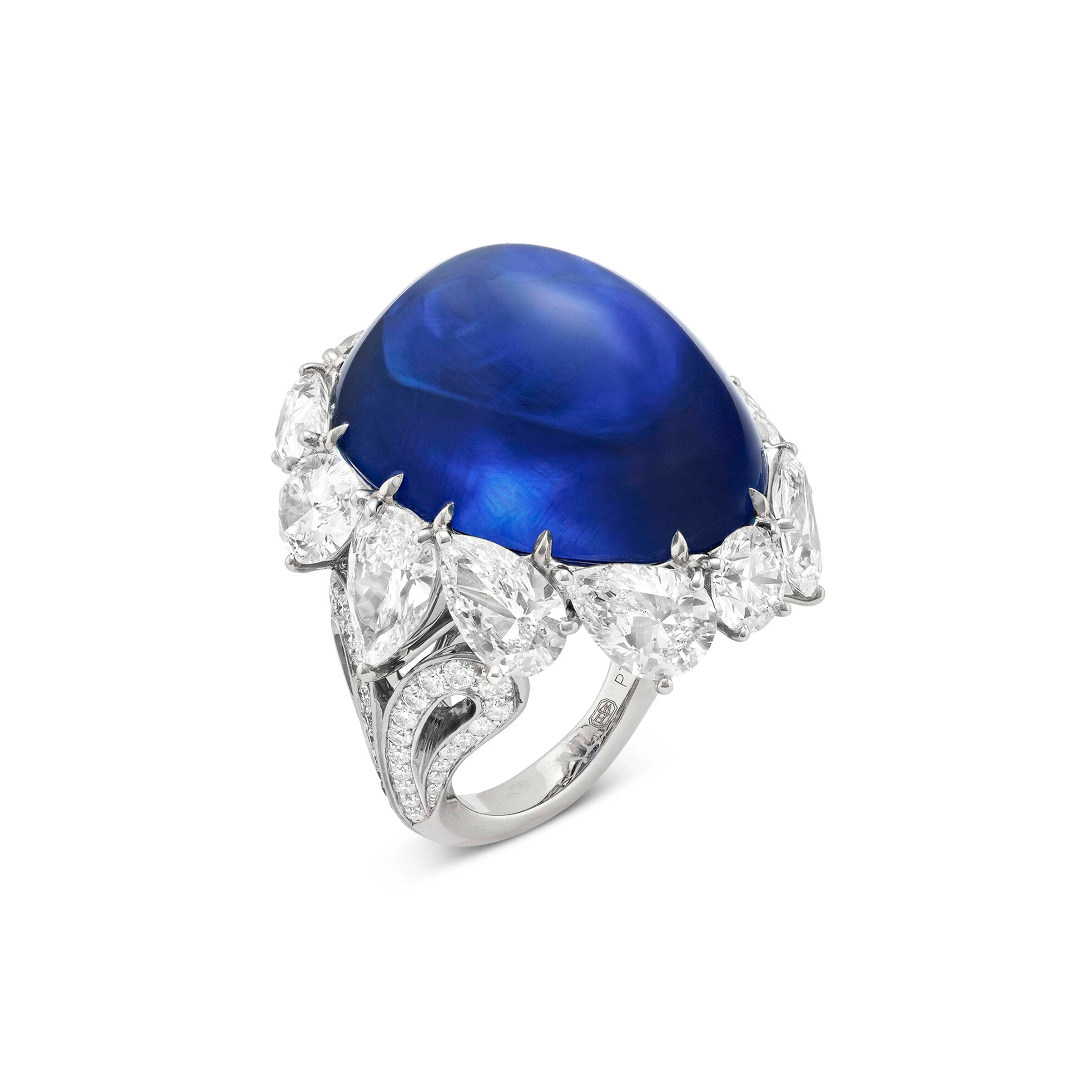 IMPORTANT HARRY WINSTON SAPPHIRE AND DIAMOND RING