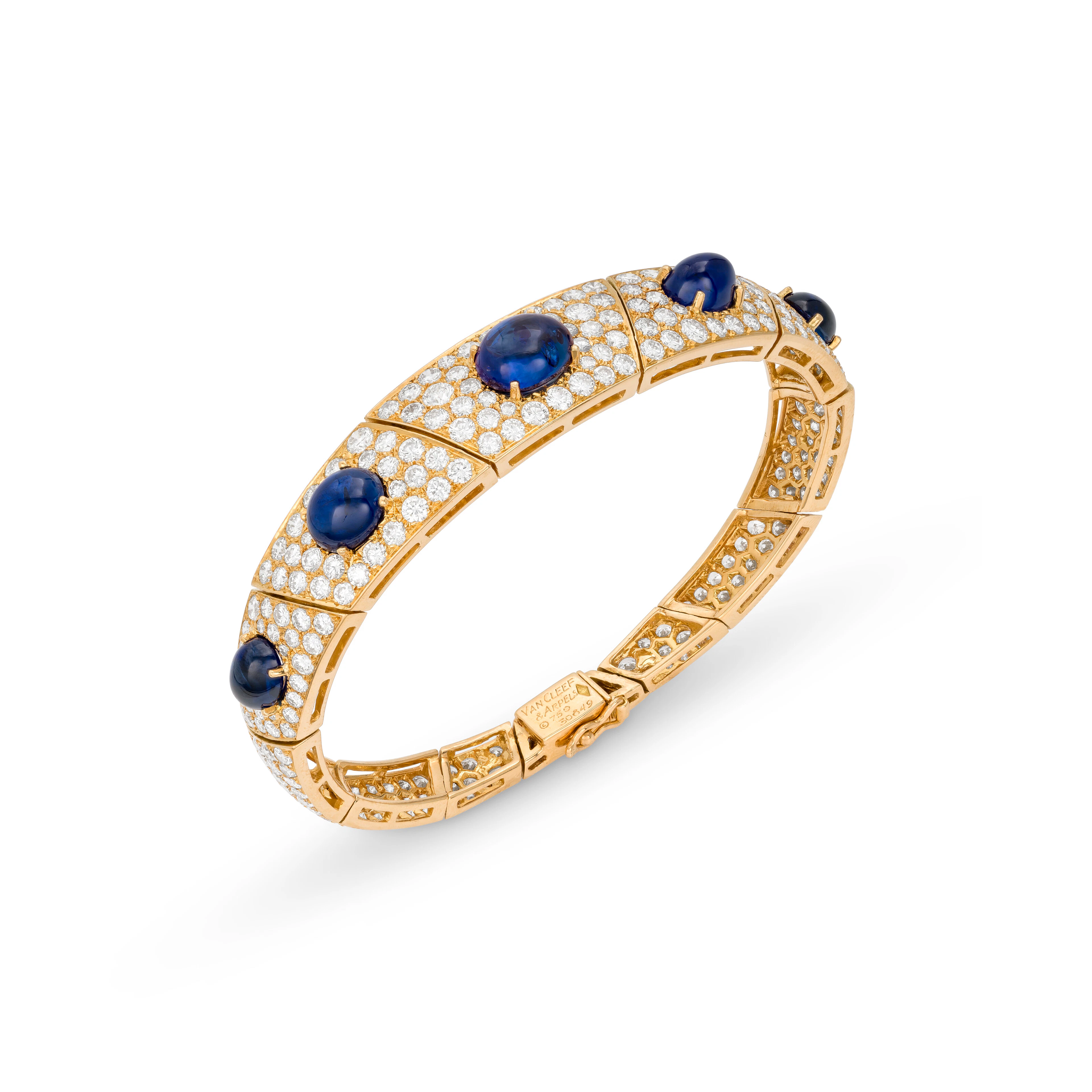 Van Cleef & Arpels Sapphire and Diamond Bangle
