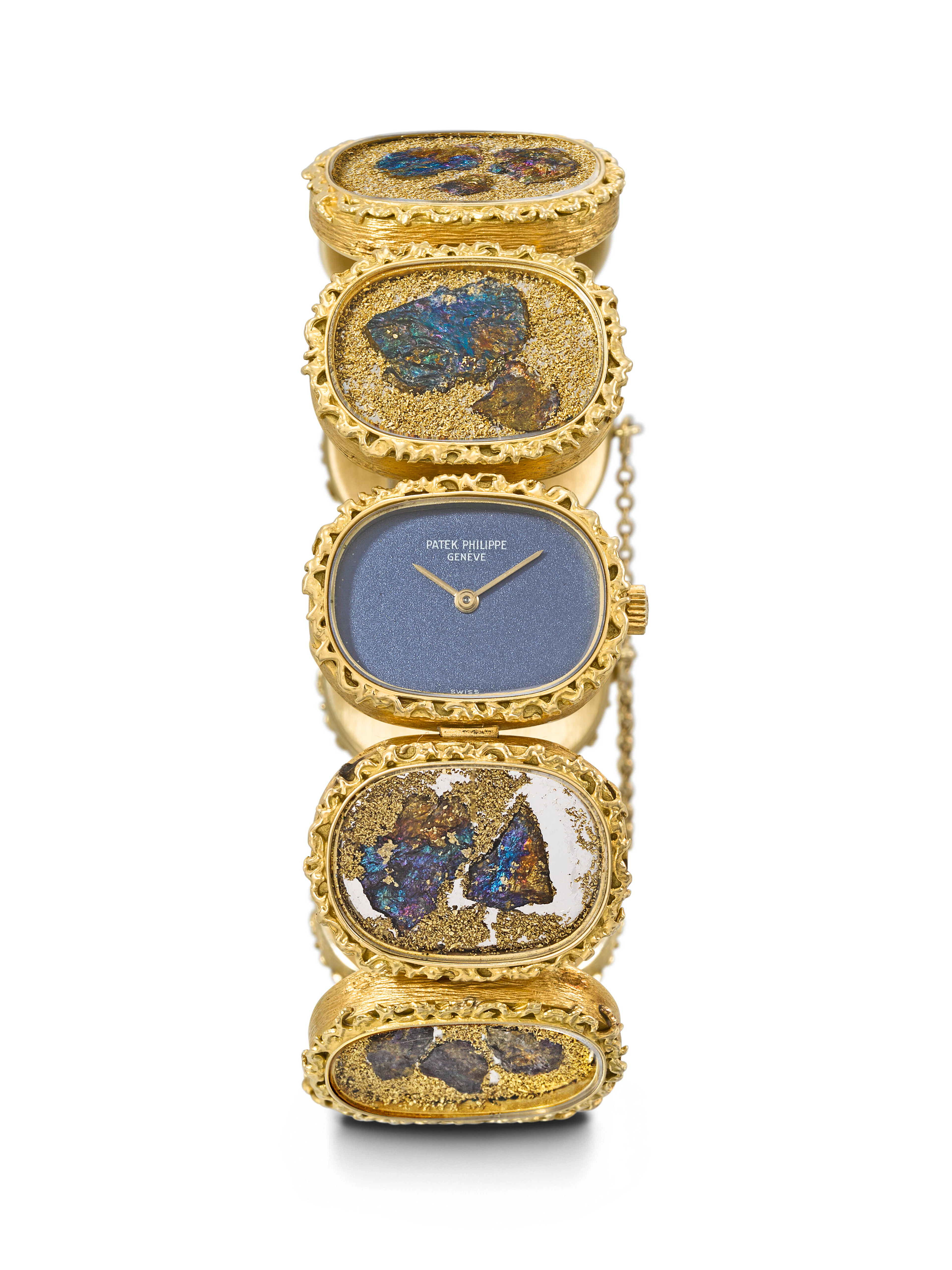 PATEK PHILIPPE. A VERY RARE AND UNUSUAL 18K WHITE AND YELLOW GOLD