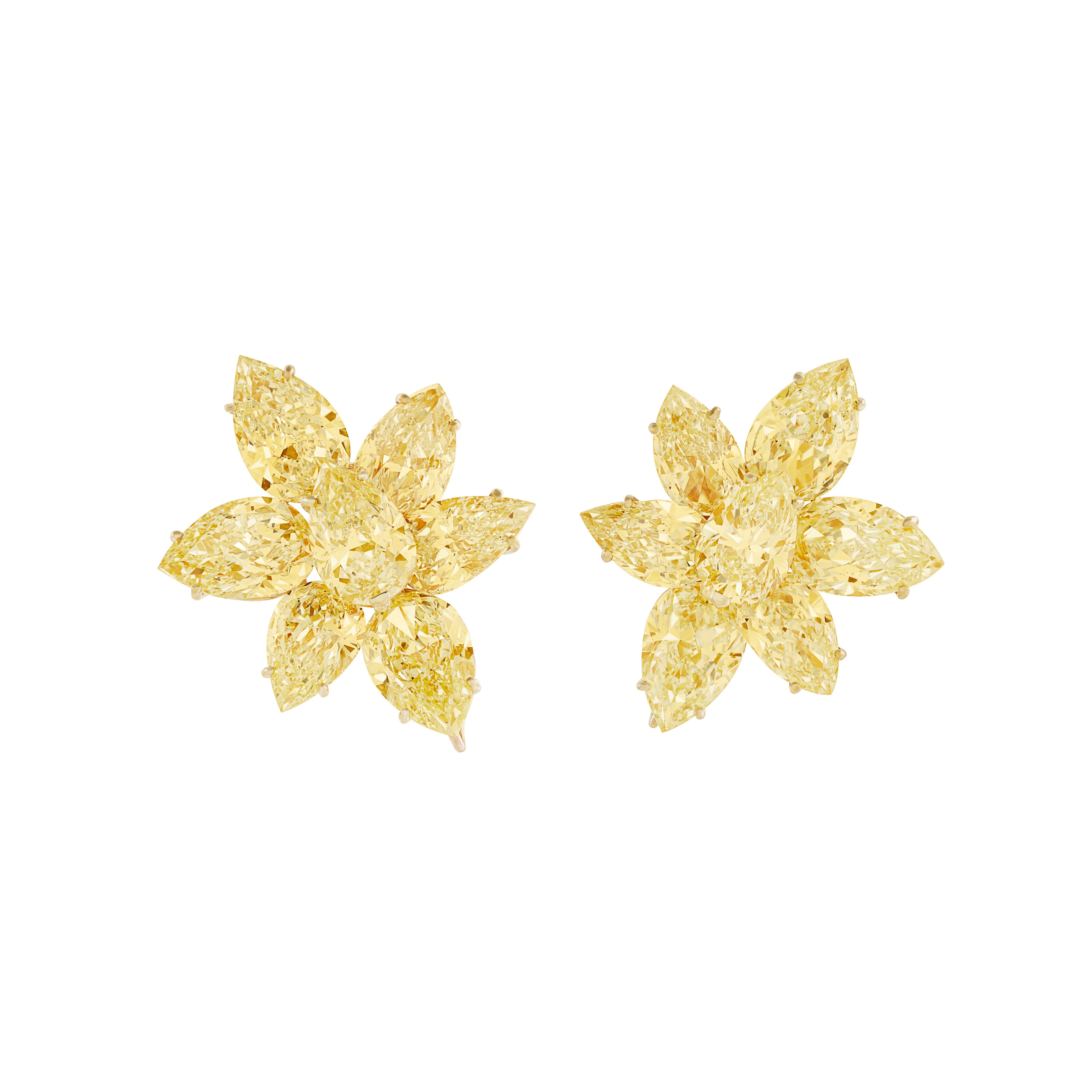 Chopard Pair of Coloured Diamond Earrings