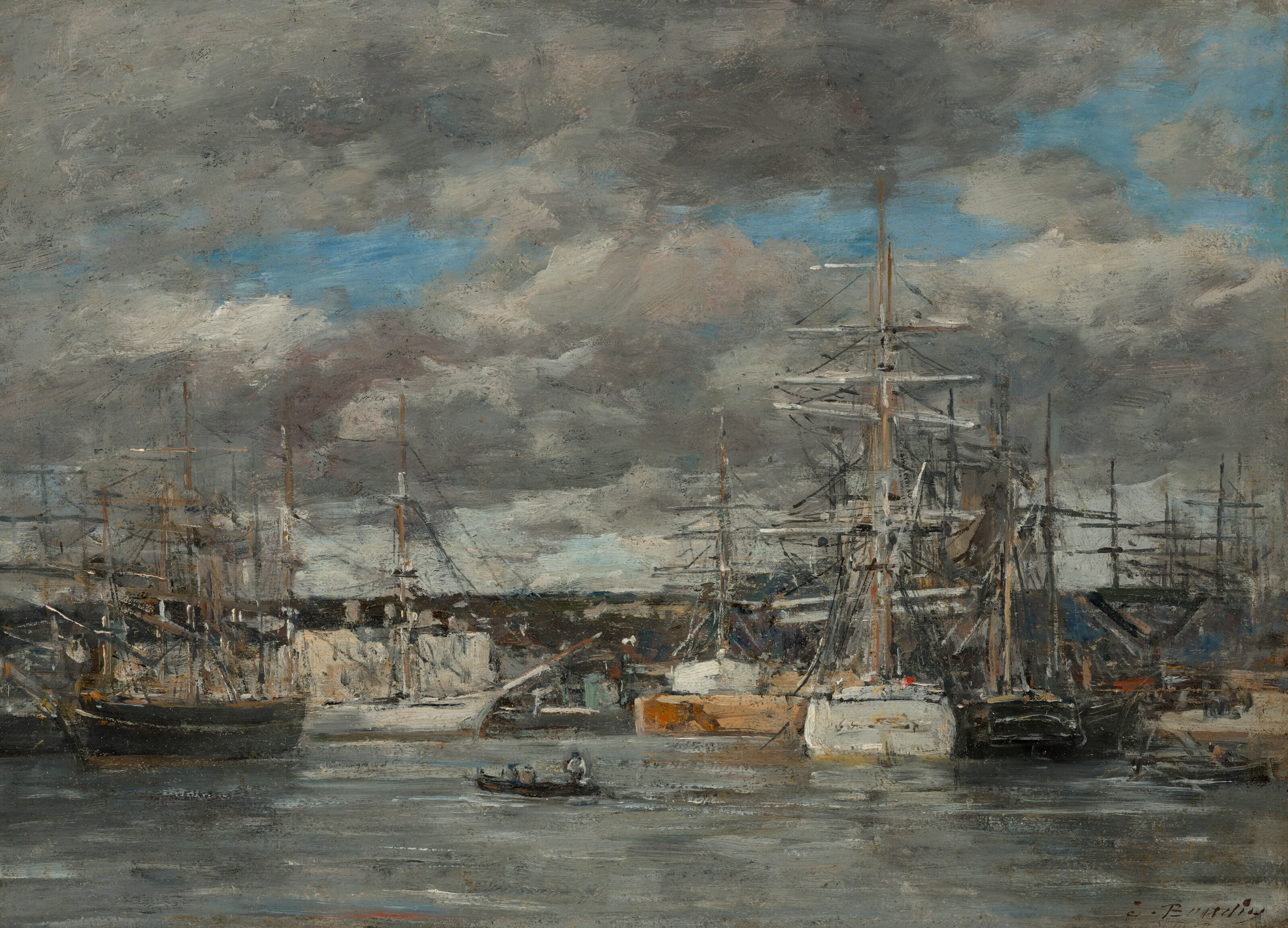 EUGENE BOUDIN (1824-1898) Le bassin Vauban au Havre