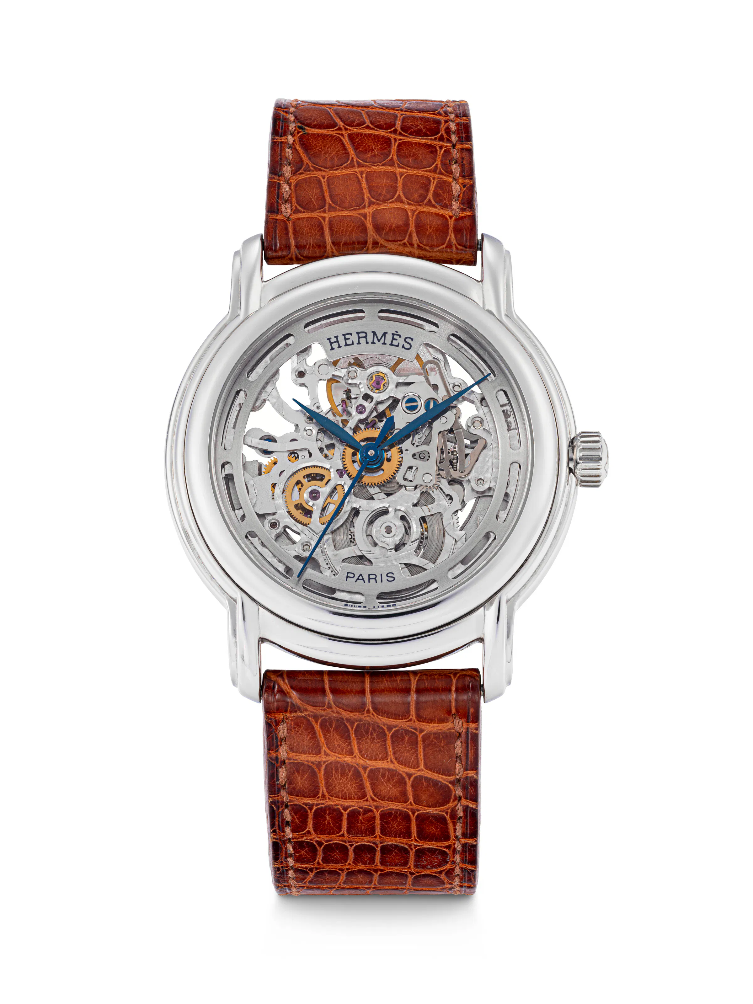 Hermès, sésame, Stainless Steel Skeletonised Wristwatch