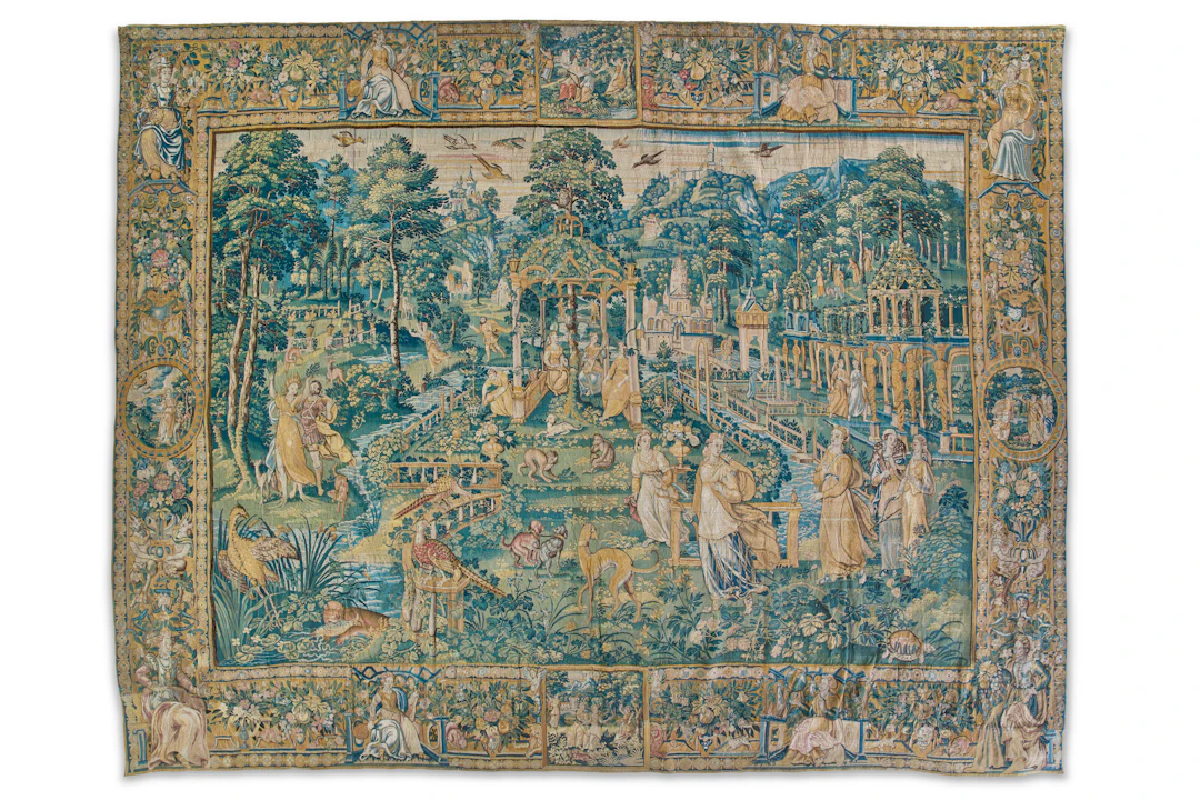 A Flemish Mythological Game Park Tapestry