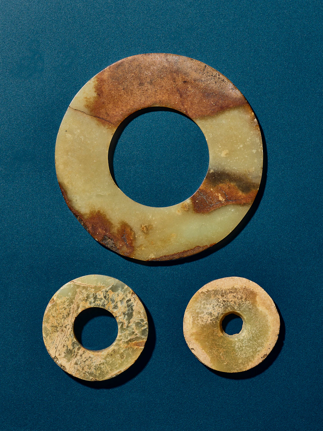 A Group of Three Jade Rings