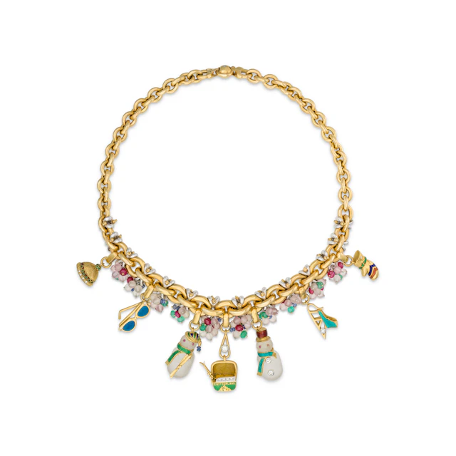 Multi-Gem Charm Necklace