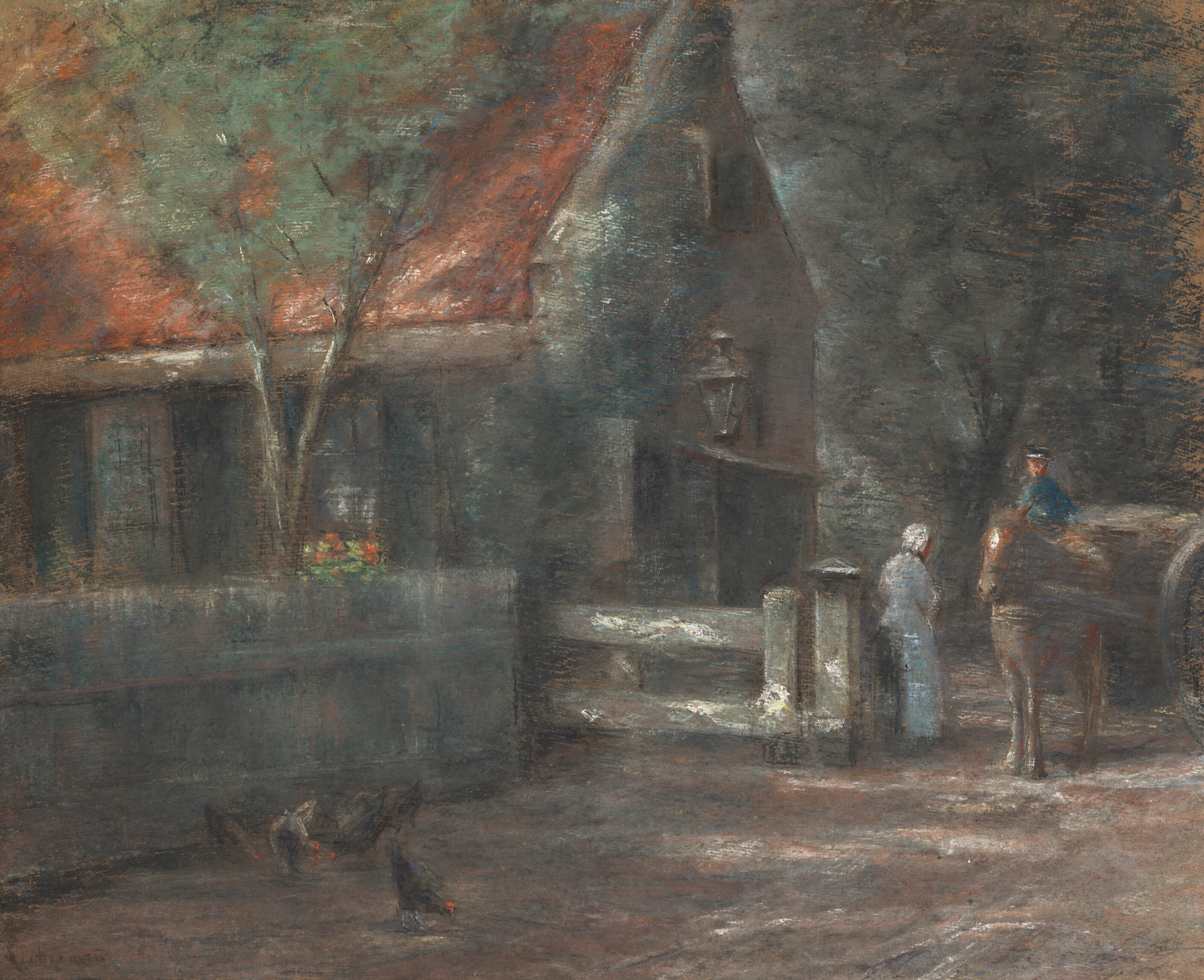 MAX LIEBERMANN (1847-1935) Zollhaus bei Zandvoort (Die Post im Walde)