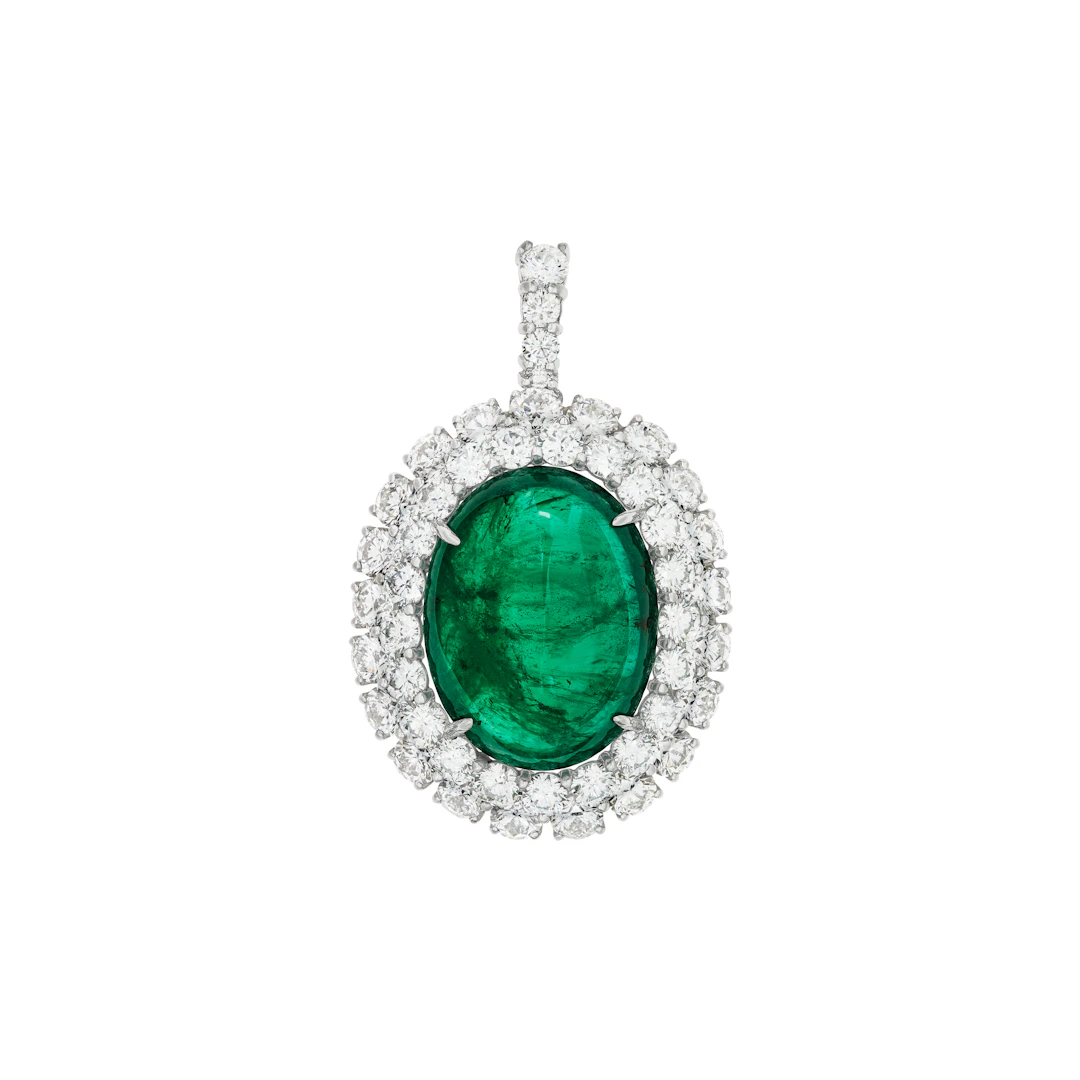 Piranesi Emerald and Diamond Pendant