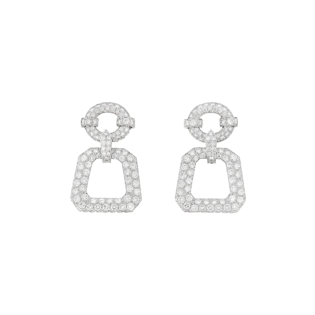 David Webb Diamond Earrings