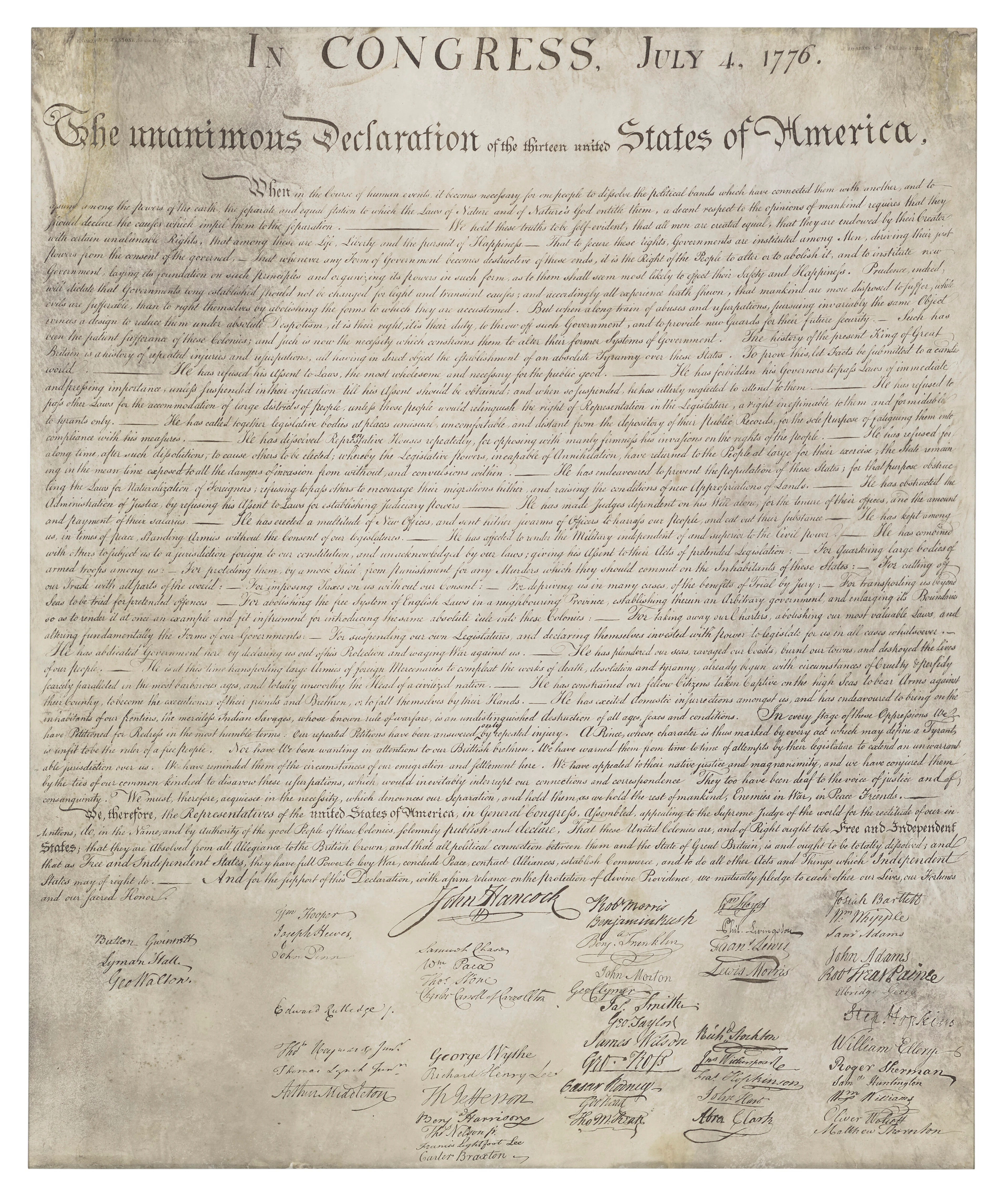 The Declaration of Independence