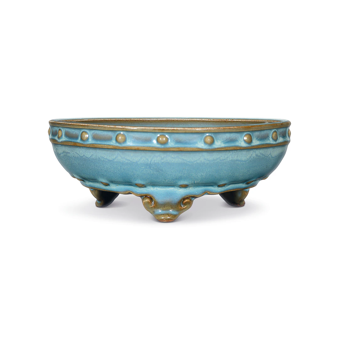 A ‘Numbered Six’ Jun Tripod Narcissus Bowl