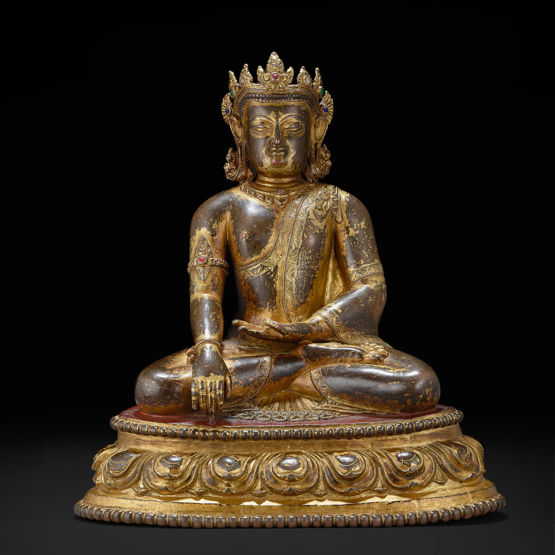 A Gilt Copper Alloy Figure of Akshobhya